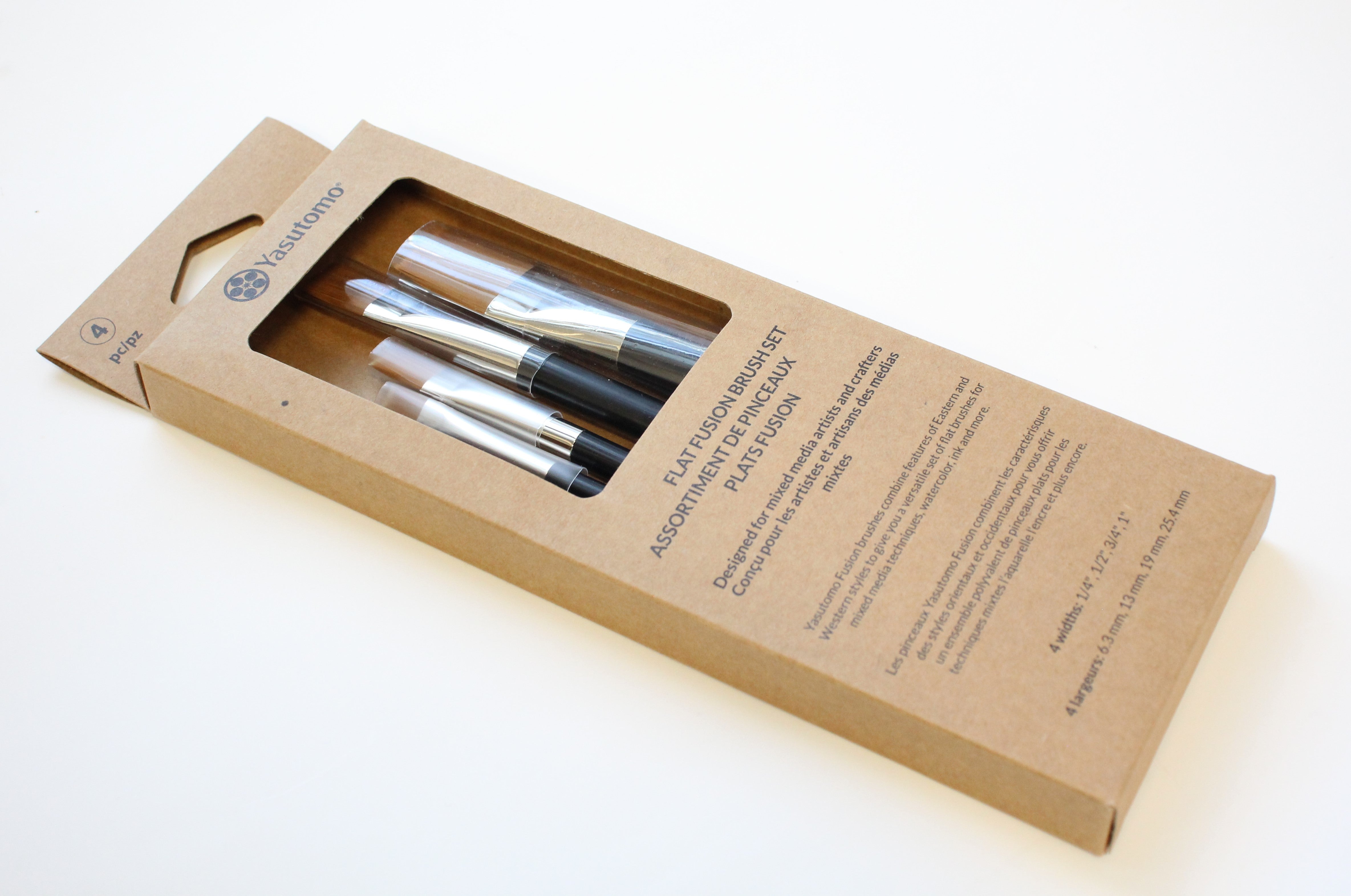 Flat Fusion Brush 4 Piece Set - Professional Makeup Brush Kit for Blending & Contouring (FS SET2) | Perfect for Everyday Makeup, Travel & Professional Use
