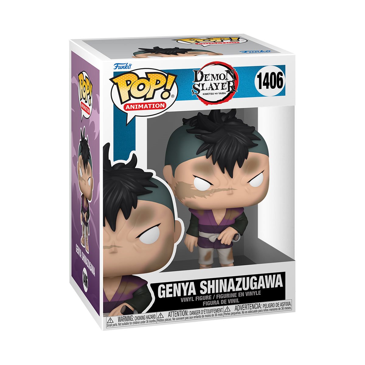 Demon Slayer Genya Shinazugawa Funko Pop! Vinyl Figure #1406 - Anime Collectible for Fans, Perfect for Display & Gifts