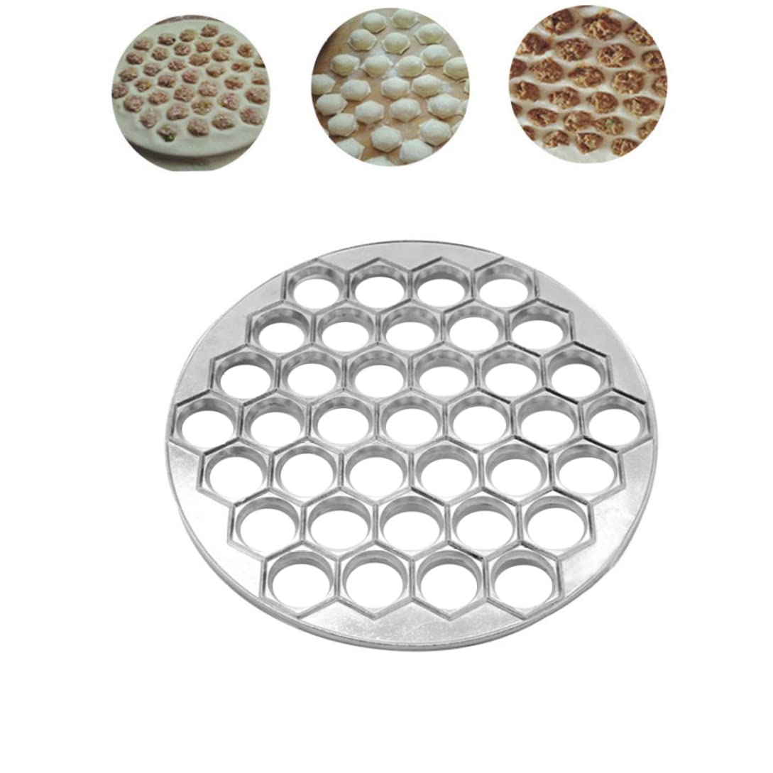 37-Hole Stainless Steel Dumpling Maker - Kitchen Dough Press for Ravioli, Pelmeni & Pasta | DIY Dumpling Mold & Russian Pelmeni Maker | Perfect for Homemade Dumplings, Italian Pasta & Family Cooking