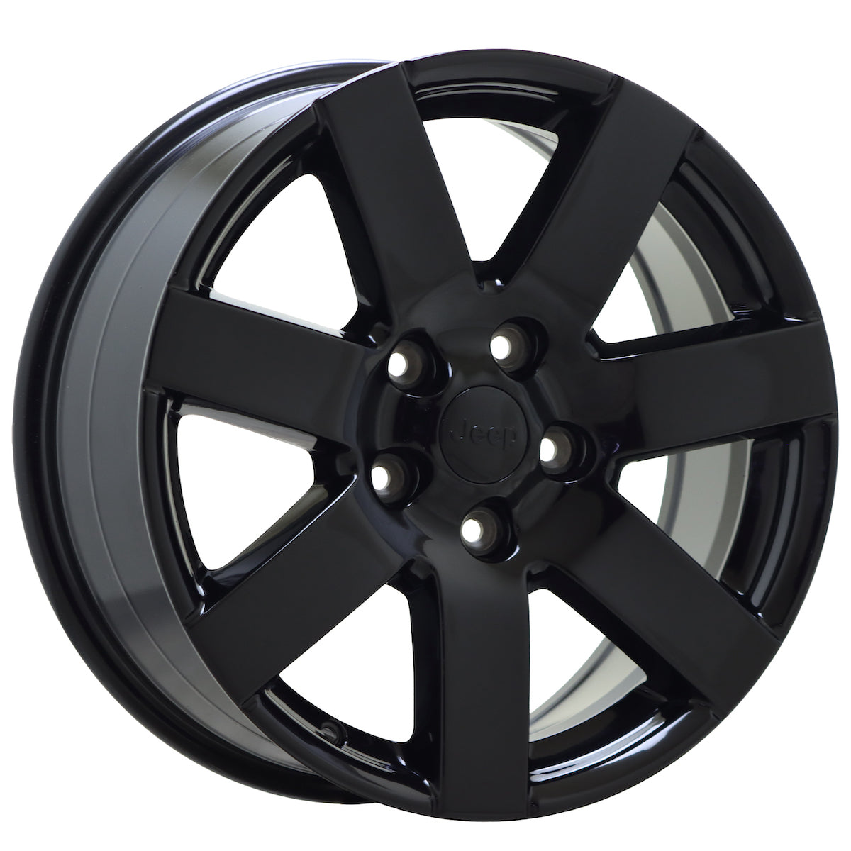 18 Jeep Wrangler Gloss Black OEM Factory Wheels Rims Set of 5 (Part #9115) - Perfect for Off-Roading & Vehicle Customization