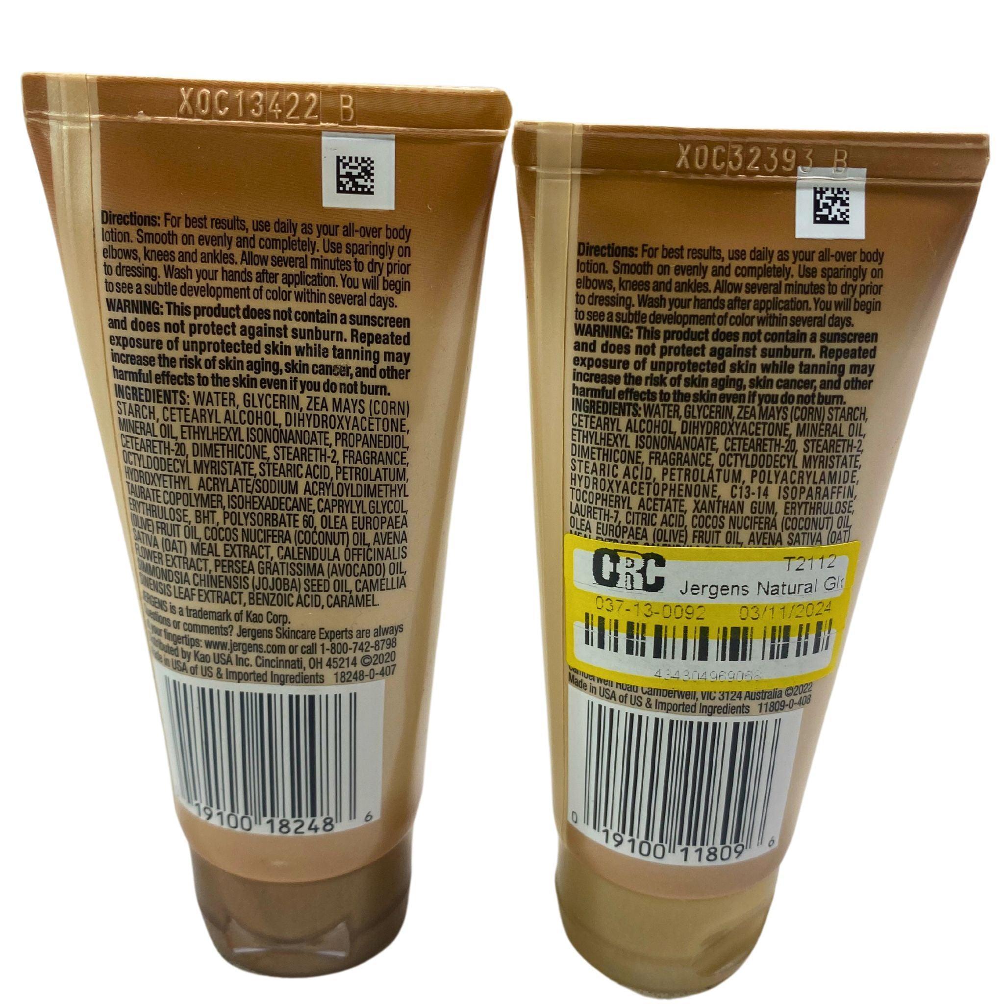 Jergens Natural Glow Daily Moisturizer - Self Tanner & Hydrating Lotion for Gradual Tan - 2 fl oz (67 Pack Bulk) - Perfect for Sunless Tanning at Home, Travel & Everyday Use