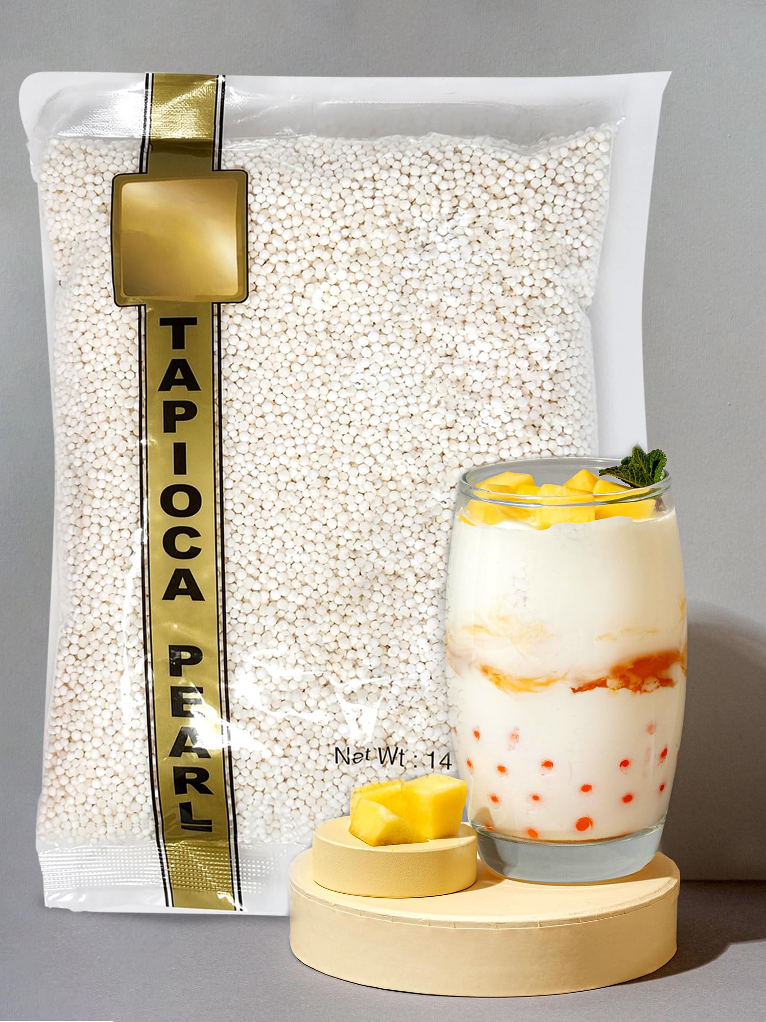 Premium Tapioca Boba Pearls for Bubble Tea - Non-GMO, Gluten-Free Sago Balls Made from Cassava Root | Perfect for Milk Tea, Tapioca Pudding, Asian Desserts, Soups & Sauce Thickening | Great for Home Brewing, Cafes & Bubble Tea Shops