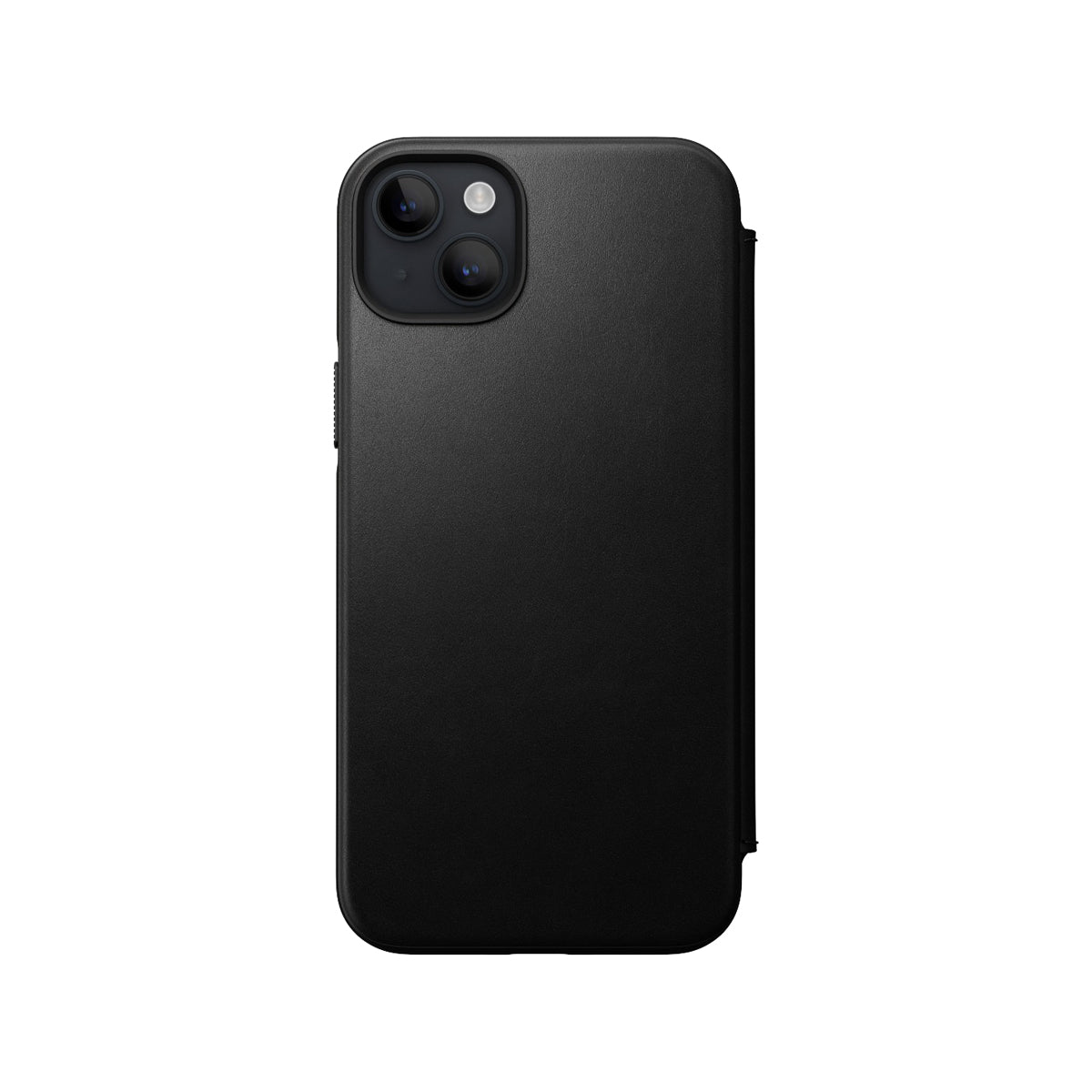 Premium NOMAD Modern Leather Folio Case for iPhone 14 Plus - Genuine Black Leather Phone Cover with Card Slots | Perfect for Business Professionals & Travel Protection
