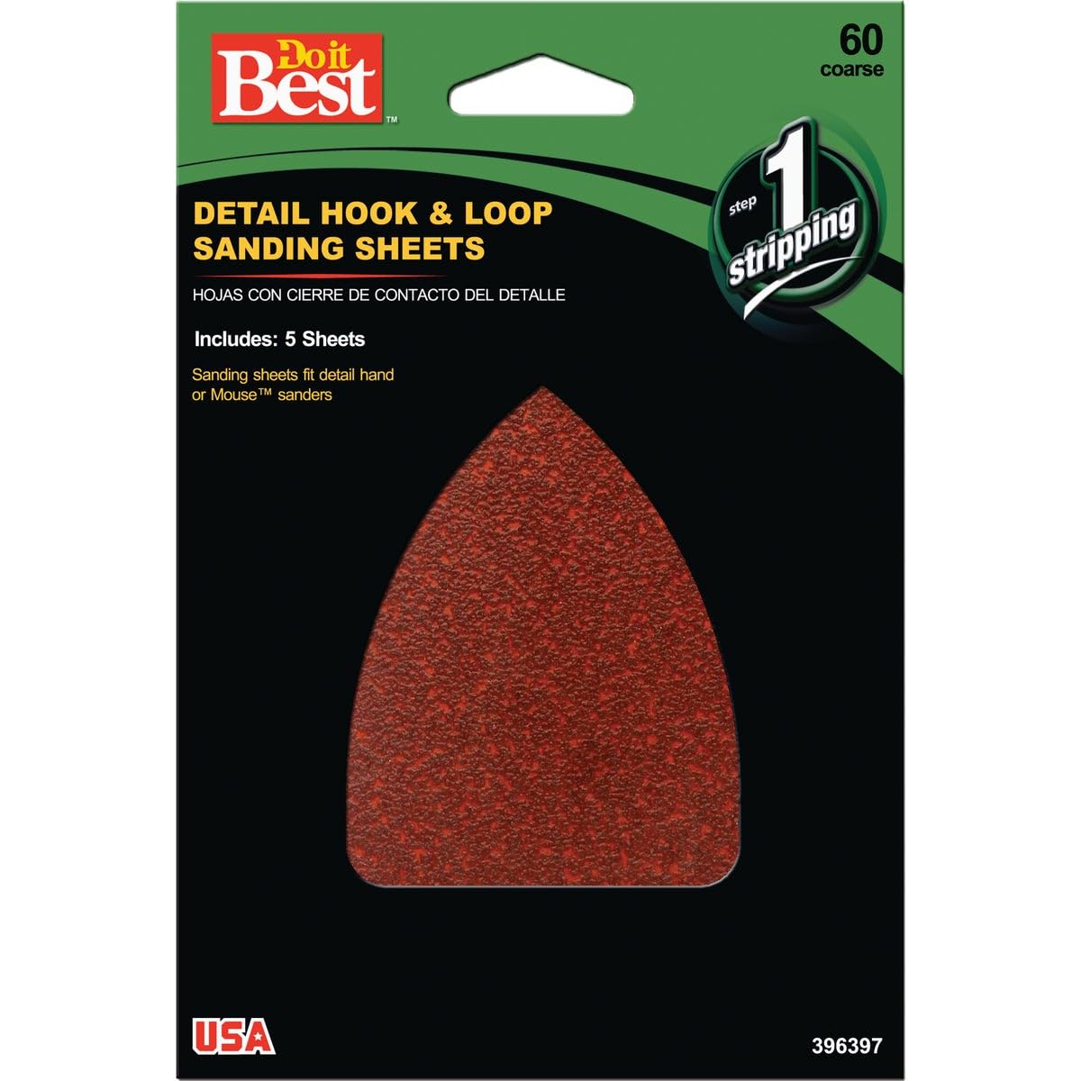 ALI Industries 3733 Coarse Grit Mouse Sandpaper - 60/80/120 Grit for Woodworking, Metal Polishing & DIY Projects - Perfect for Hand Sanding, Automotive Repair & Furniture Refinishing