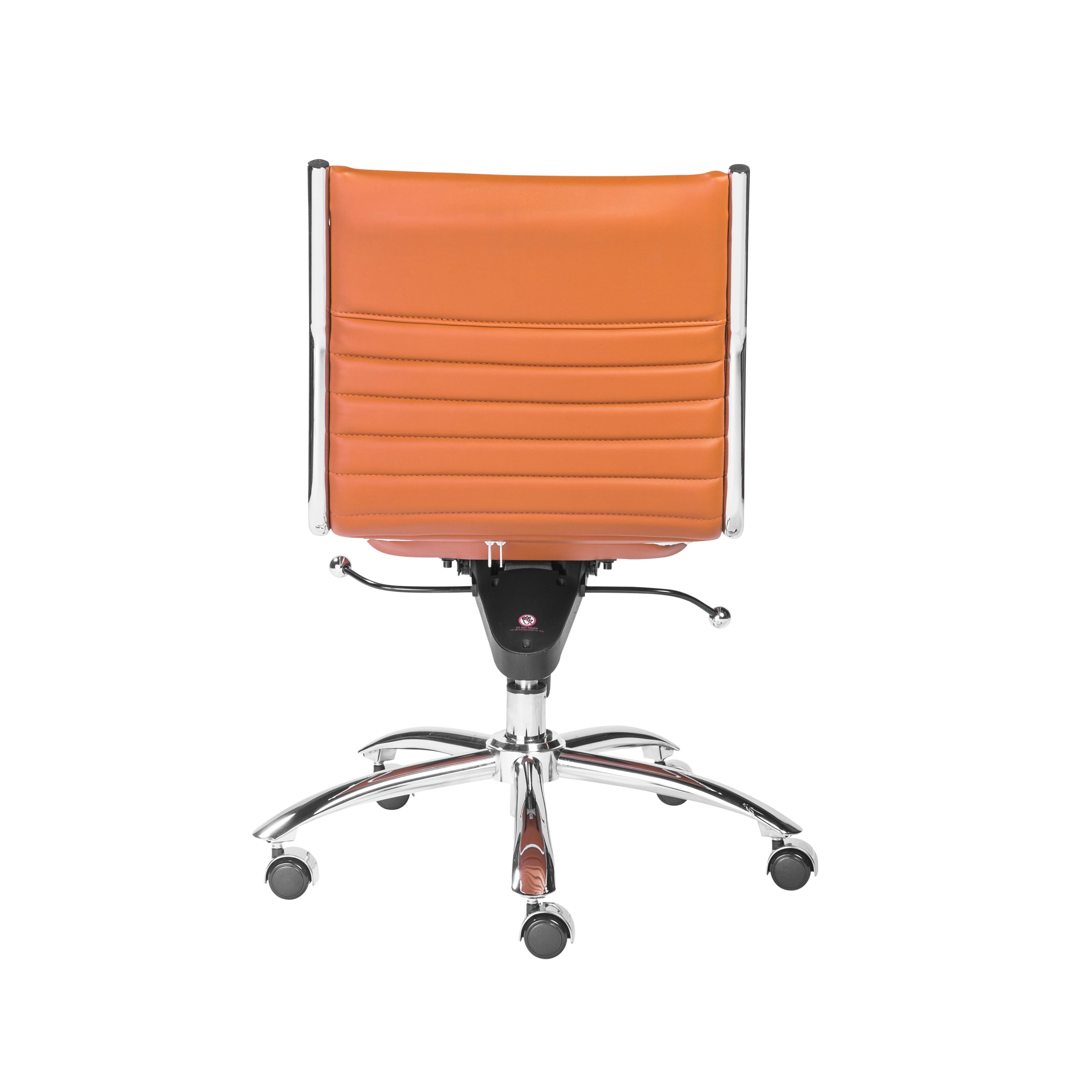 Euro Style Dirk Low Back Office Chair - Armless Ergonomic Design with Chrome Steel Base for Home, Office & Workspace Comfort