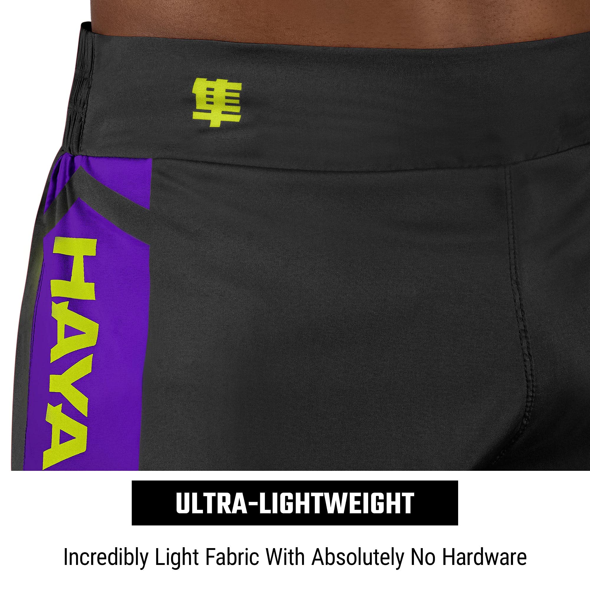 Hayabusa Men's Icon Kickboxing Shorts - Lightweight MMA Training Shorts with Stretch Waistband for Muay Thai, Boxing & Martial Arts | Ideal for Gym Workouts & Combat Sports