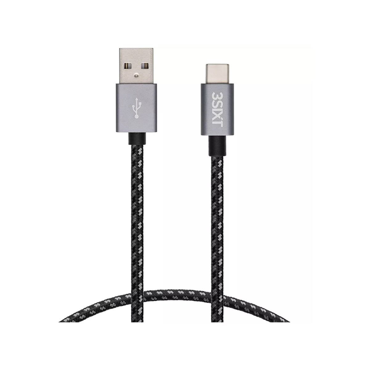 3sixT Premium USB A to USB C Cable 1m (3.3ft) Fast Charging & Data Sync - Compatible with iPhone 15, Samsung Galaxy, iPad, MacBook & More - Perfect for Home, Office & Travel Charging