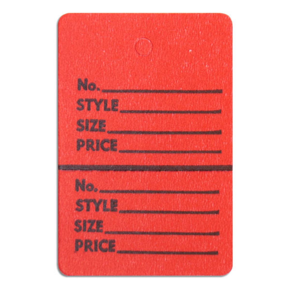 Red Merchandise Tags Without String - 1.5 x 1.75 Inch Small Price Tags for Retail, Clothing & Gift Items - Perfect for Store Pricing, Inventory Organization & Product Labeling
