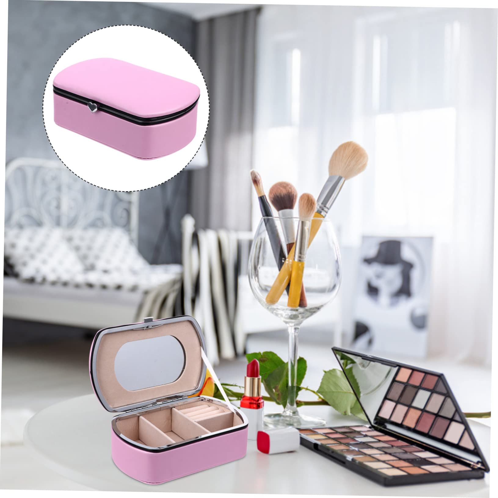 Premium Hemoton Jewelry Box Organizer - PU Leather Earring & Kids Jewelry Storage Case with Protection | Perfect for Travel, Gift Giving & Home Organization