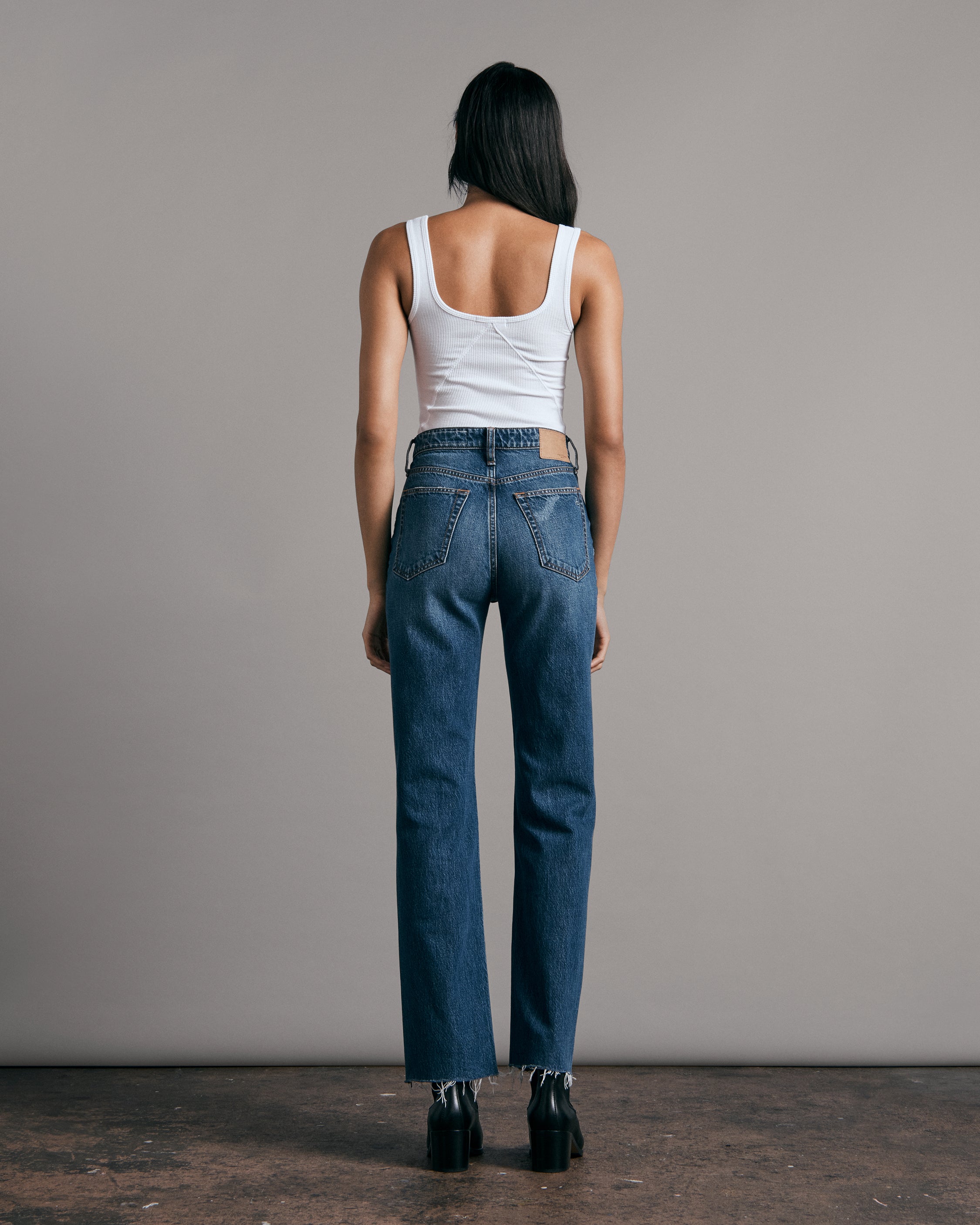 Alex High Rise Straight Jeans for Women - Slimming Stretch Denim Pants - Perfect for Casual Wear, Office & Date Night