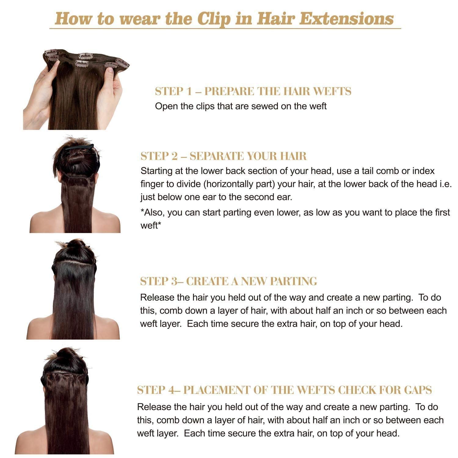 Aison 22 Inch Clip-in Human Hair Extensions - 7pcs 120g Golden Brown to Platinum Blonde Ombre Straight Wefts for Long Thick Hair | Perfect for Parties, Weddings & Daily Styling