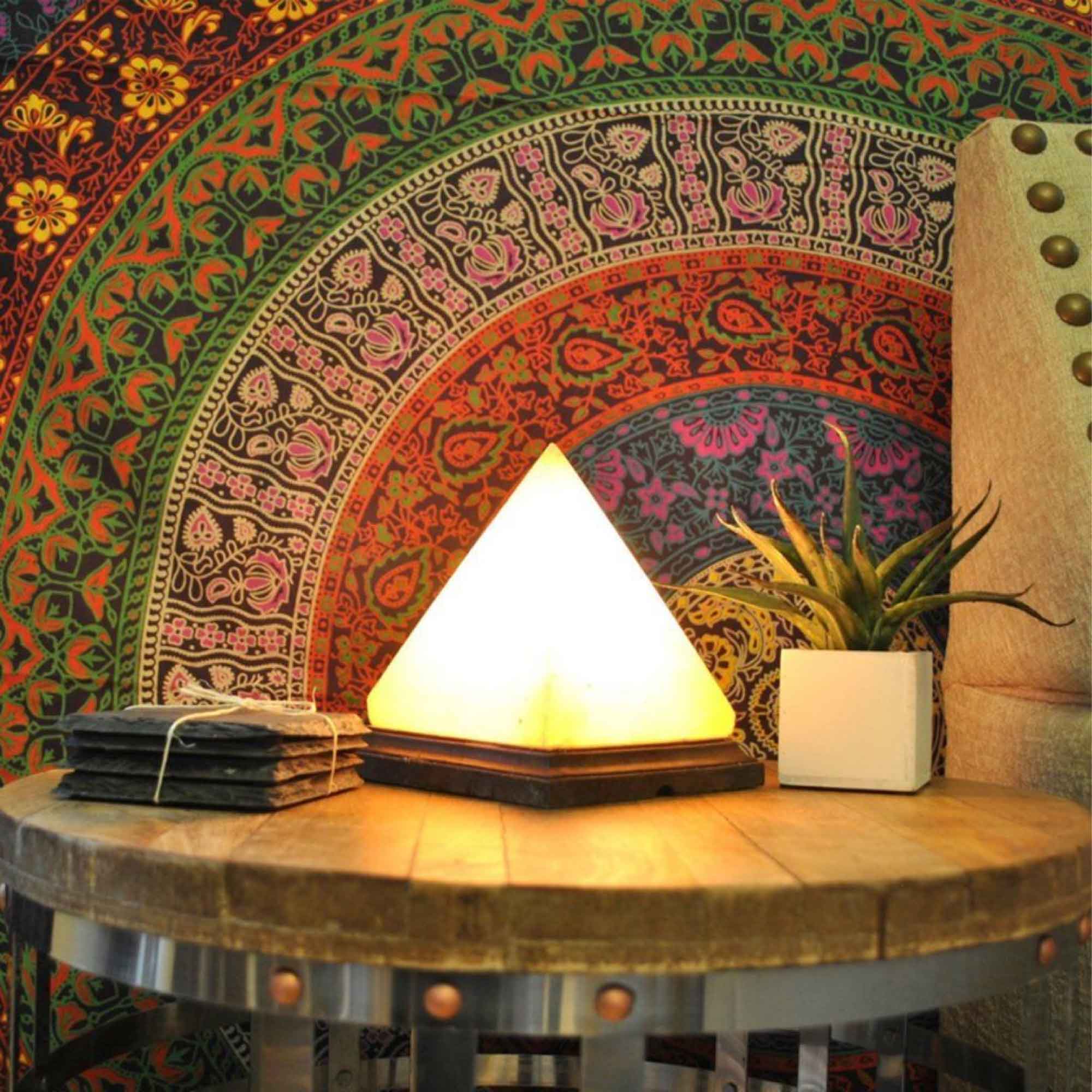 12V 12W Himalayan Pink Salt Lamp - Hand Carved Natural Rock Crystal Night Light with On/Off Switch for Home Decor, Meditation, Yoga & Relaxation