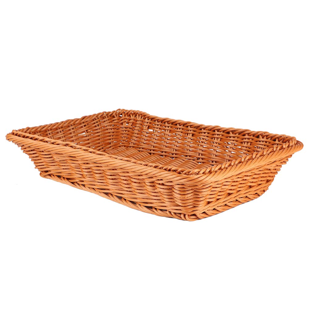 Sturdy Storage Basket - Smooth Woven Fruit Basket for Kitchen, Office & Coffee Bar - Medium Size for Organizing Fruits, Snacks & Essentials