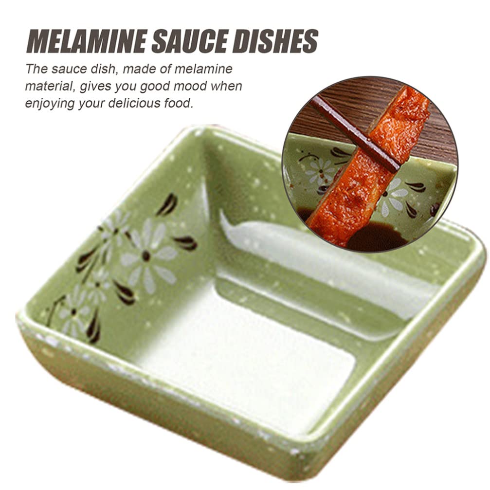 6Pcs Japanese Style Melamine Sushi Dipping Bowls - Small Sauce Dishes for Soy Sauce, Wasabi & Appetizers - Perfect for Home Kitchen, BBQ, Sushi Parties & Tabletop Decor