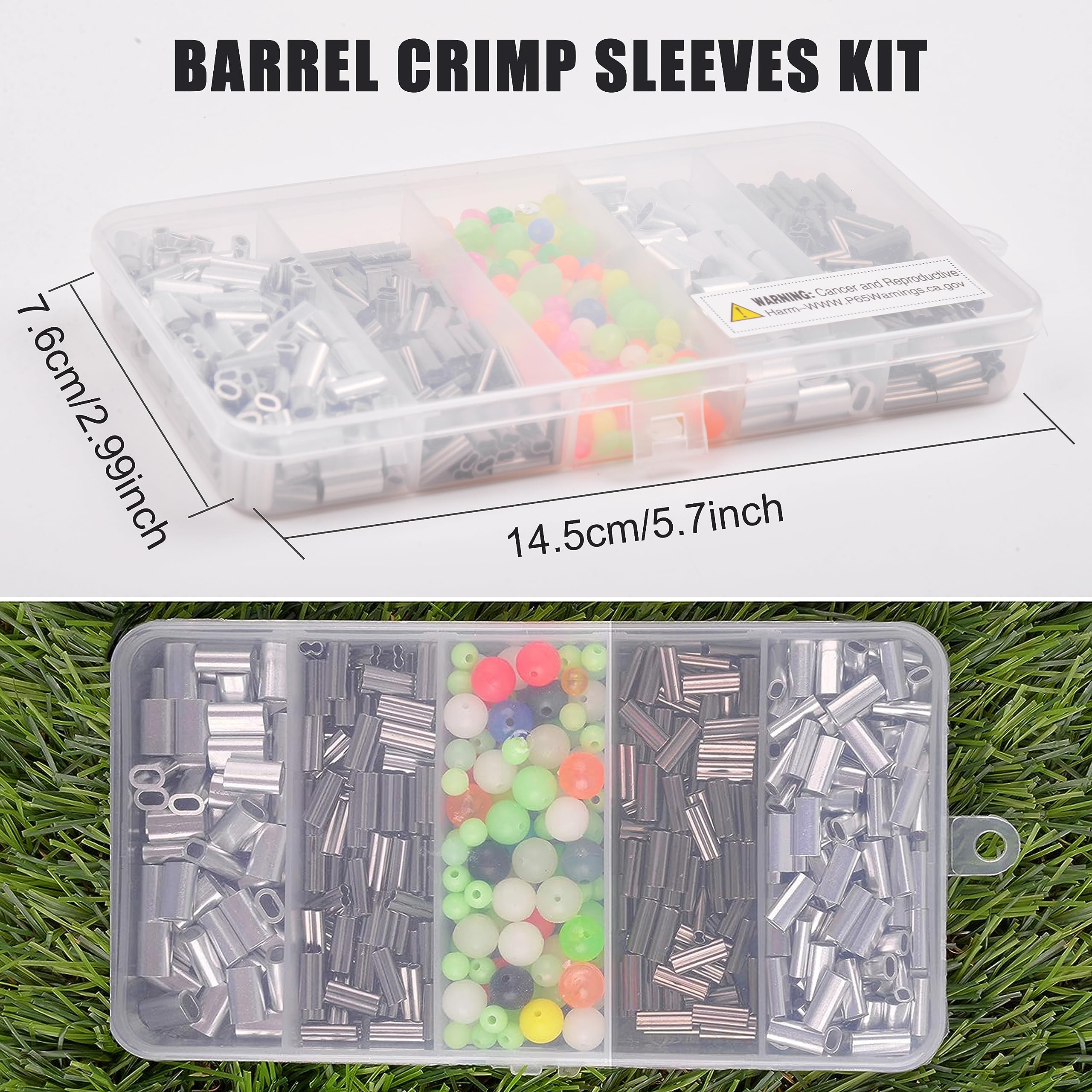 Premium Fishing Crimping Tool Kit with Aluminum & Copper Sleeves - 10