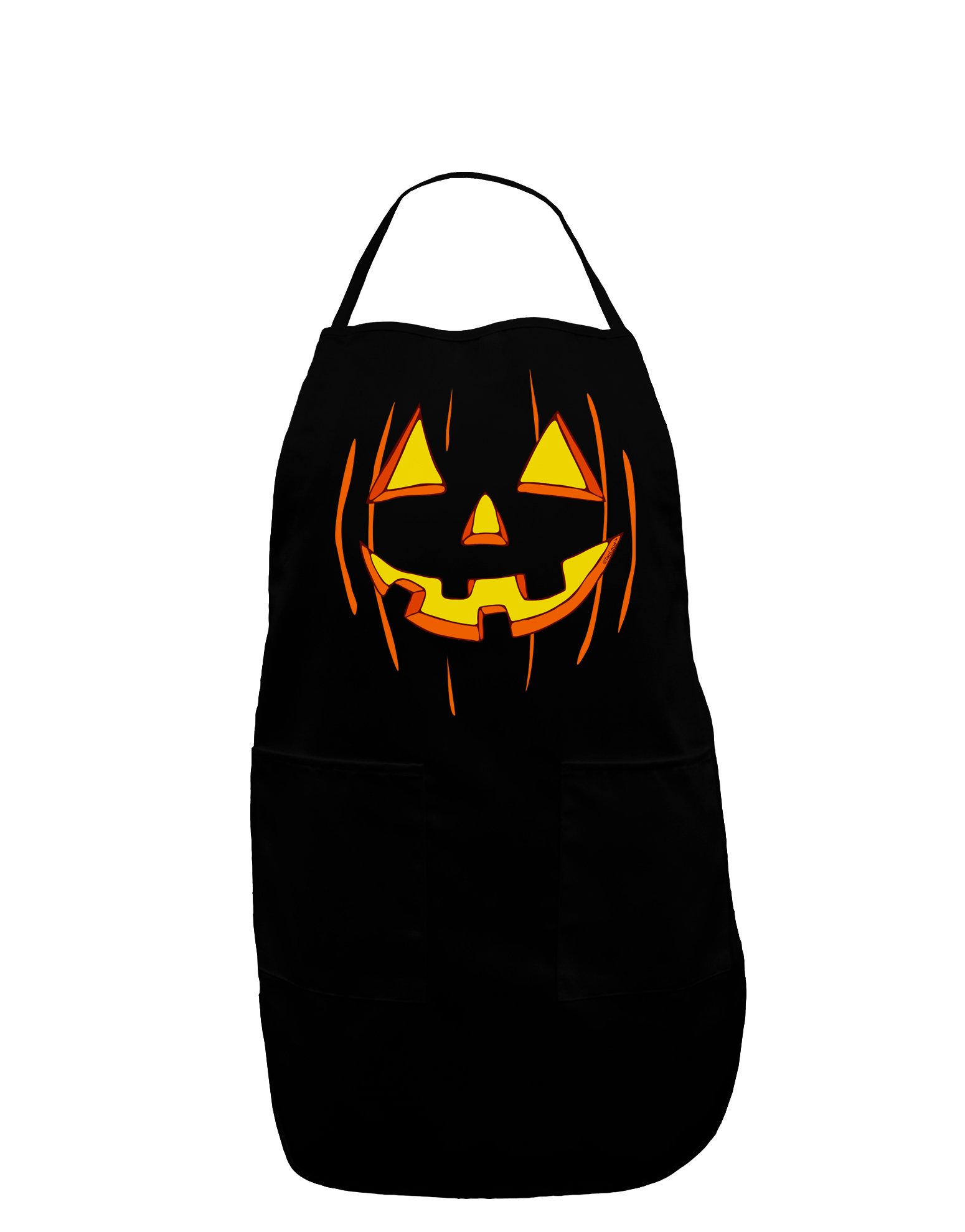 TooLoud Halloween Pumpkin Smile Jack O'Lantern Dark Adult Apron - Perfect for Halloween Parties, Cooking, Baking & Costume Cosplay