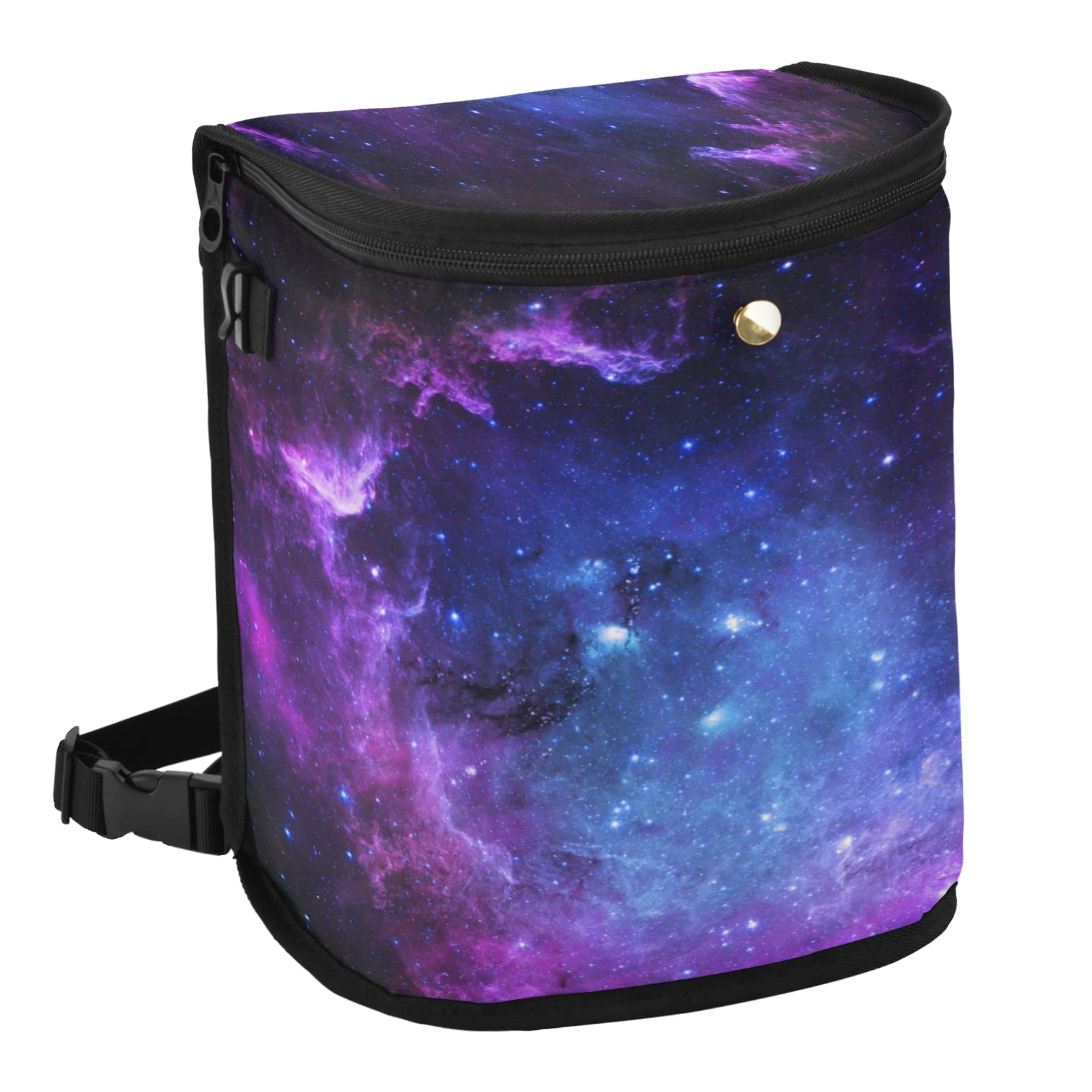 Senya Leak-Proof Car Trash Can - Hanging Car Garbage Bin with Galaxy Nebula Space Design, Interior Car Organizer Accessory for Sedans, SUVs & Road Trips