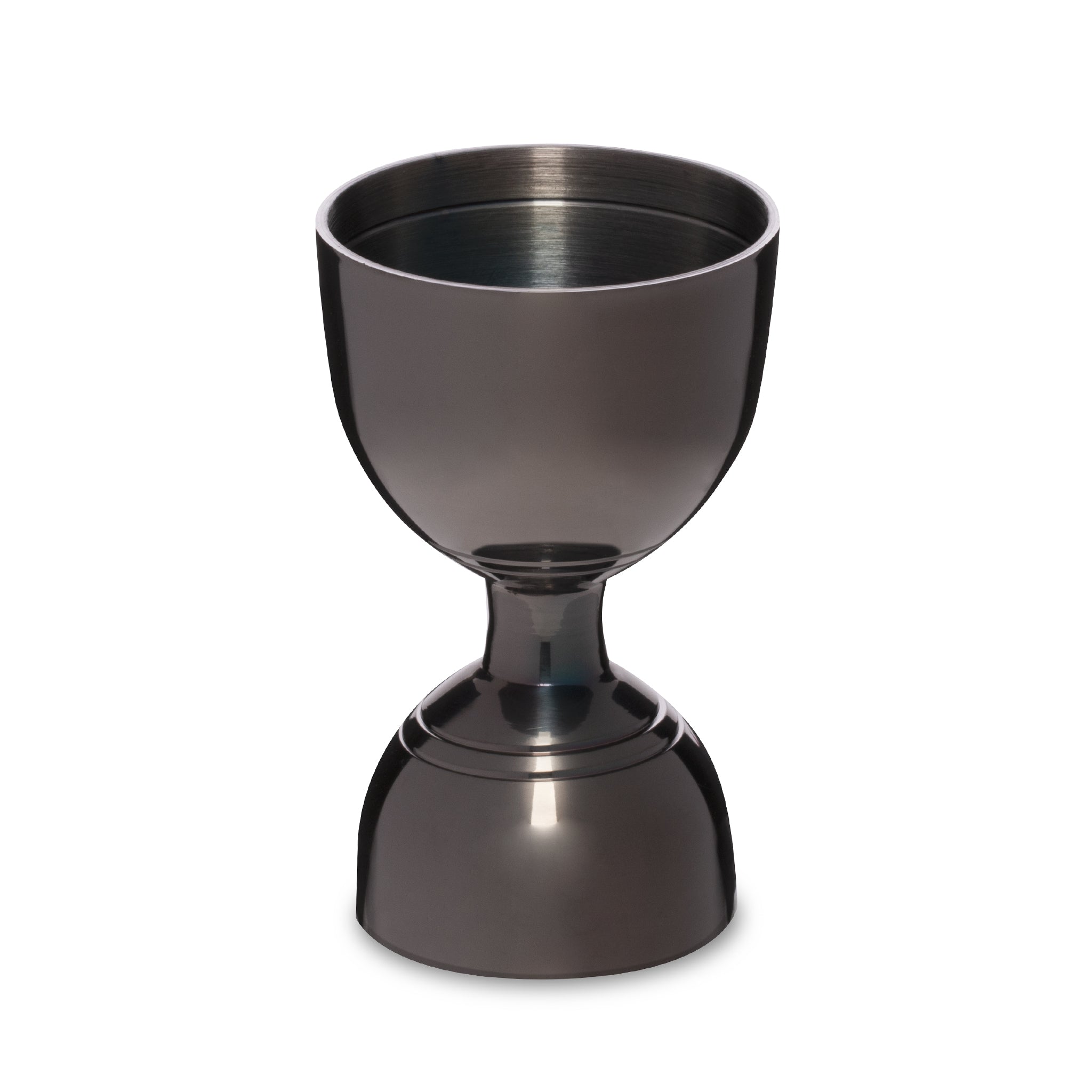 LEOPOLD® Jigger Cocktail Measure - Gunmetal Black & Banded Finish - 1oz & 2oz Dual-Sided Bar Tool for Professional Mixologists & Home Bartenders - Perfect for Crafting Martinis, Old Fashioneds & Cocktails