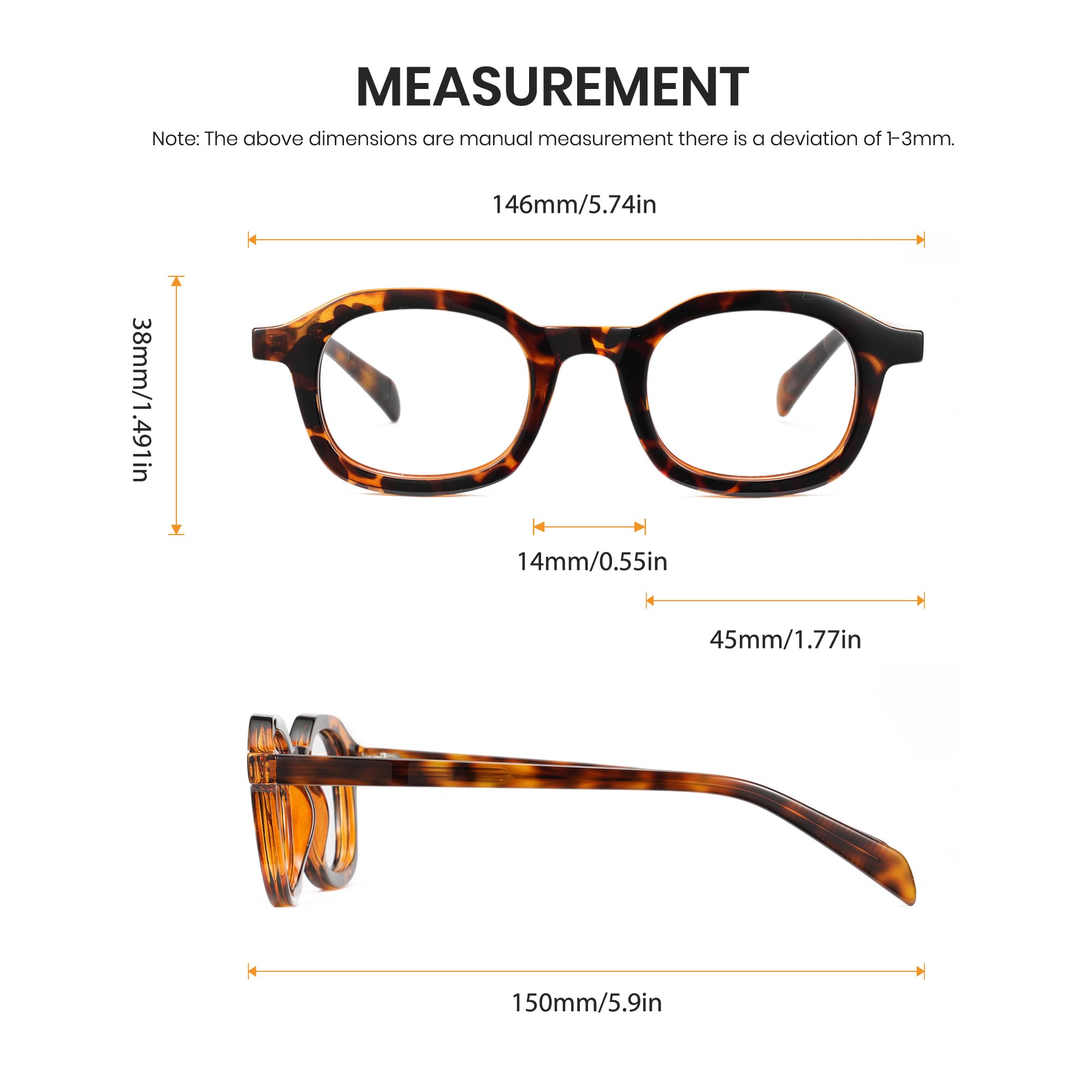 Cyxus Blue Light Blocking Glasses for Men & Women - Computer Glasses, Gaming Glasses, Screen Protection Eyewear (Model 8559) - Reduce Eye Strain for Work, Gaming & Digital Screen Use