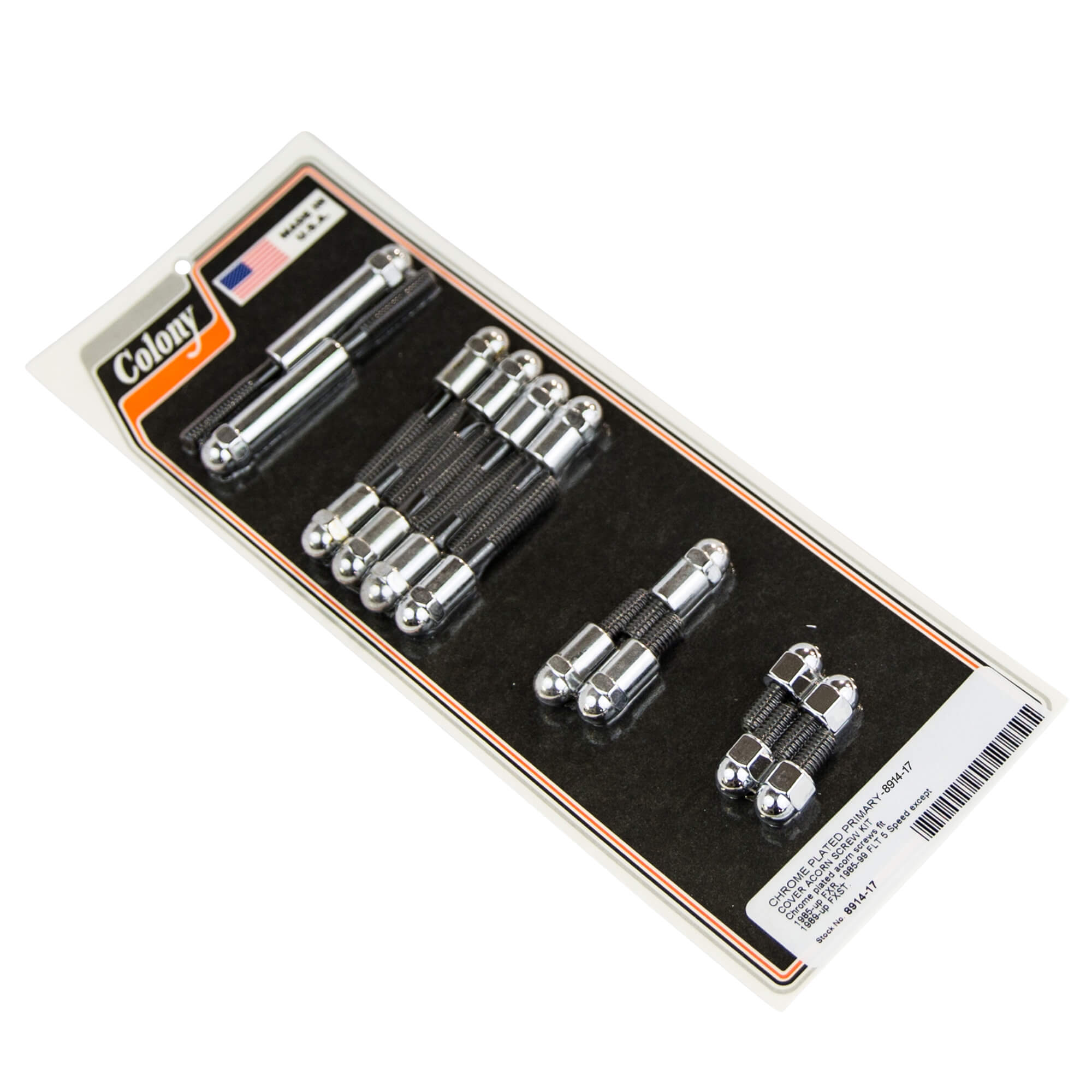 1985-1999 Harley Davidson FXR & FLT Chrome Plated 17 Primary Cover Acorn Head Screw Kit | Replacement Parts for Motorcycle Maintenance & Restoration