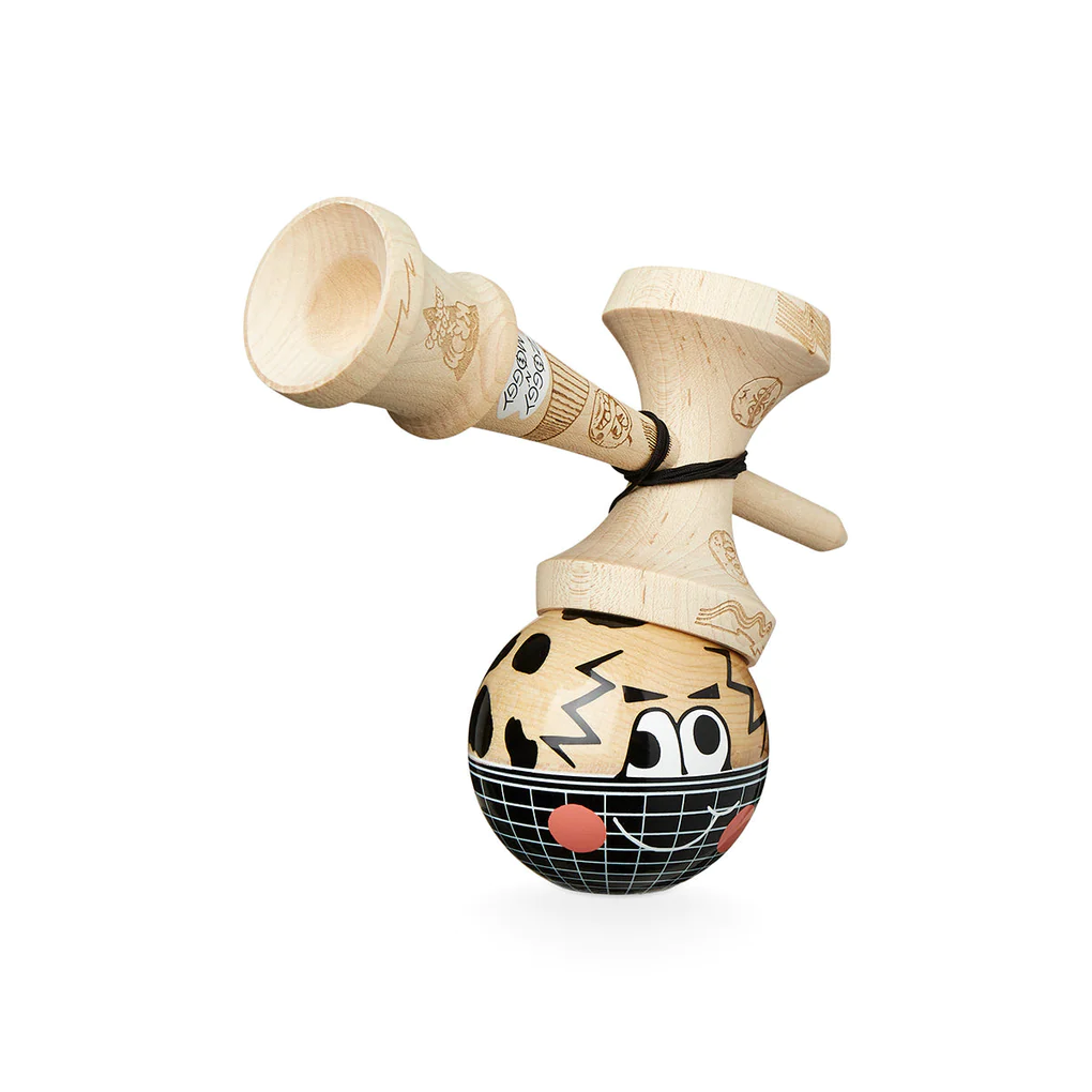 Krom Zoggy n' Moggy Kendama Gridball - Premium Japanese Skill Toy for Hand-Eye Coordination - Perfect for Office Stress Relief & Street Performance