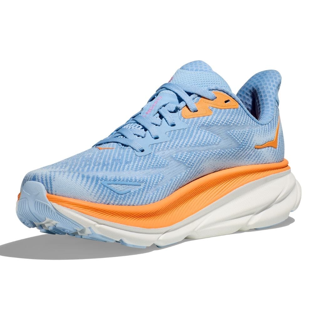 Hoka Women's Clifton 9 Wide Running Shoes - Lightweight Cushioned Sneakers for Road Running, Jogging & Walking - Comfortable Athletic Shoes for Women with Arch Support