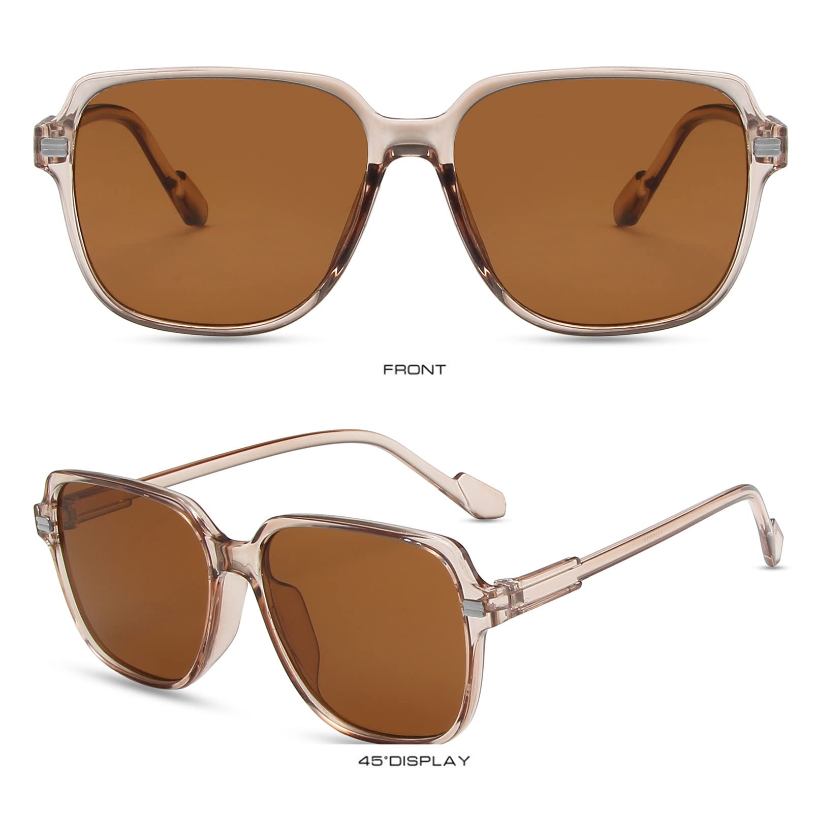 Vintage Big Frame Square Sunglasses for Women & Men - Fashion Eyewear Accessories for Party, Beach, and Everyday Wear