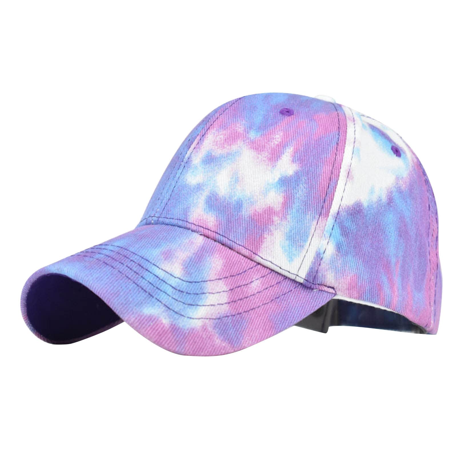 Women's Tie Dye Printed Baseball Cap - Colorful Peaked Visor for Football & Casual Wear | Sun Protection for Outdoor Sports, Beach & Daily Fashion