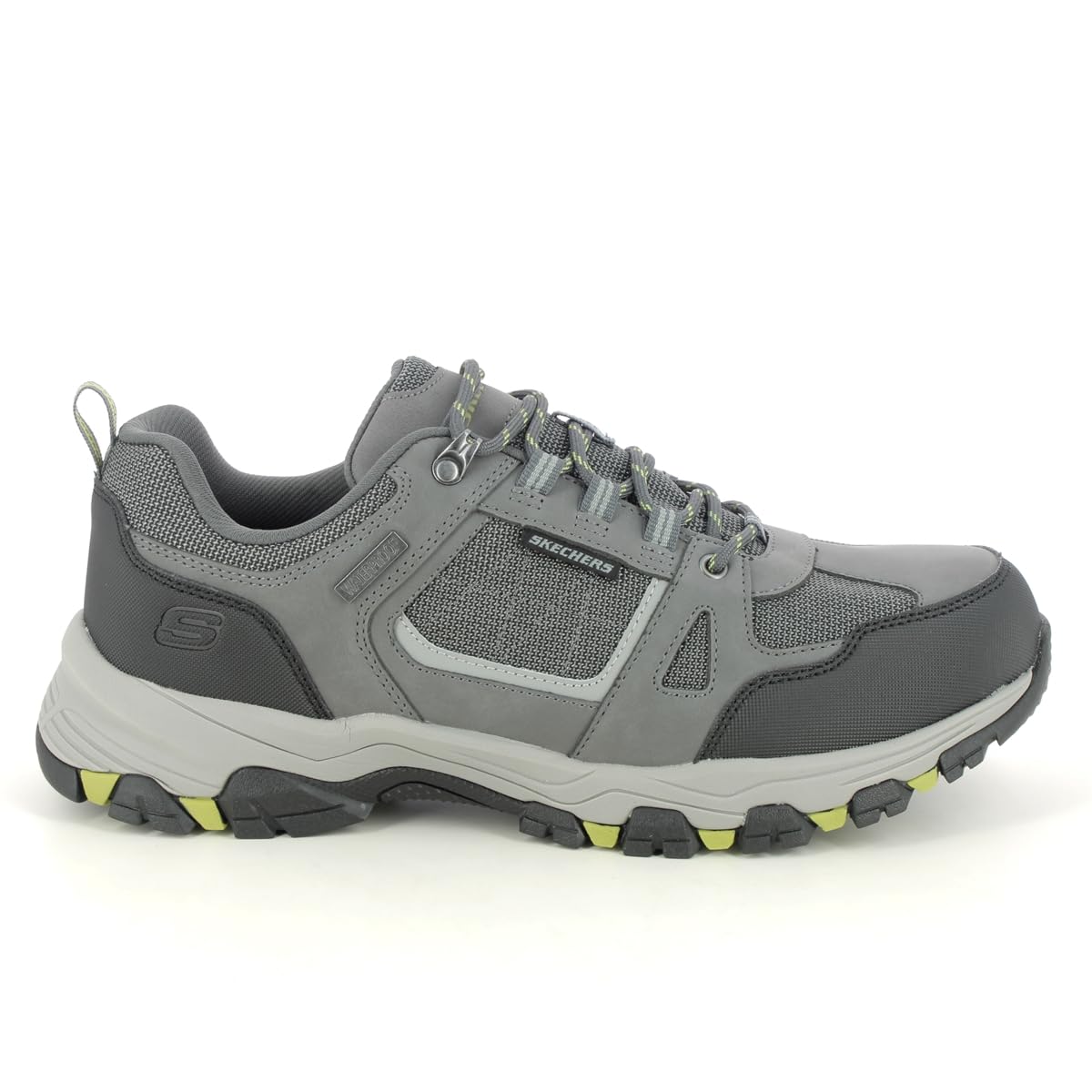 Skechers Selmen Forel Waterproof Walking Shoes for Men - Comfortable Lightweight Hiking & Outdoor Shoes - AW23 Charcoal - Perfect for Trail Walking, Travel & Everyday Wear