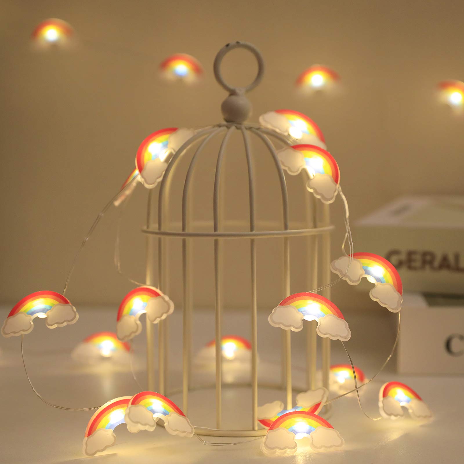 40 LED Rainbow String Lights - USB & Battery Powered Fairy Lights with Remote & Timer, 8 Modes, 13ft for Indoor/Outdoor Decor - Perfect for Kids Bedroom, Party, Wedding, Garden & Christmas Decorations