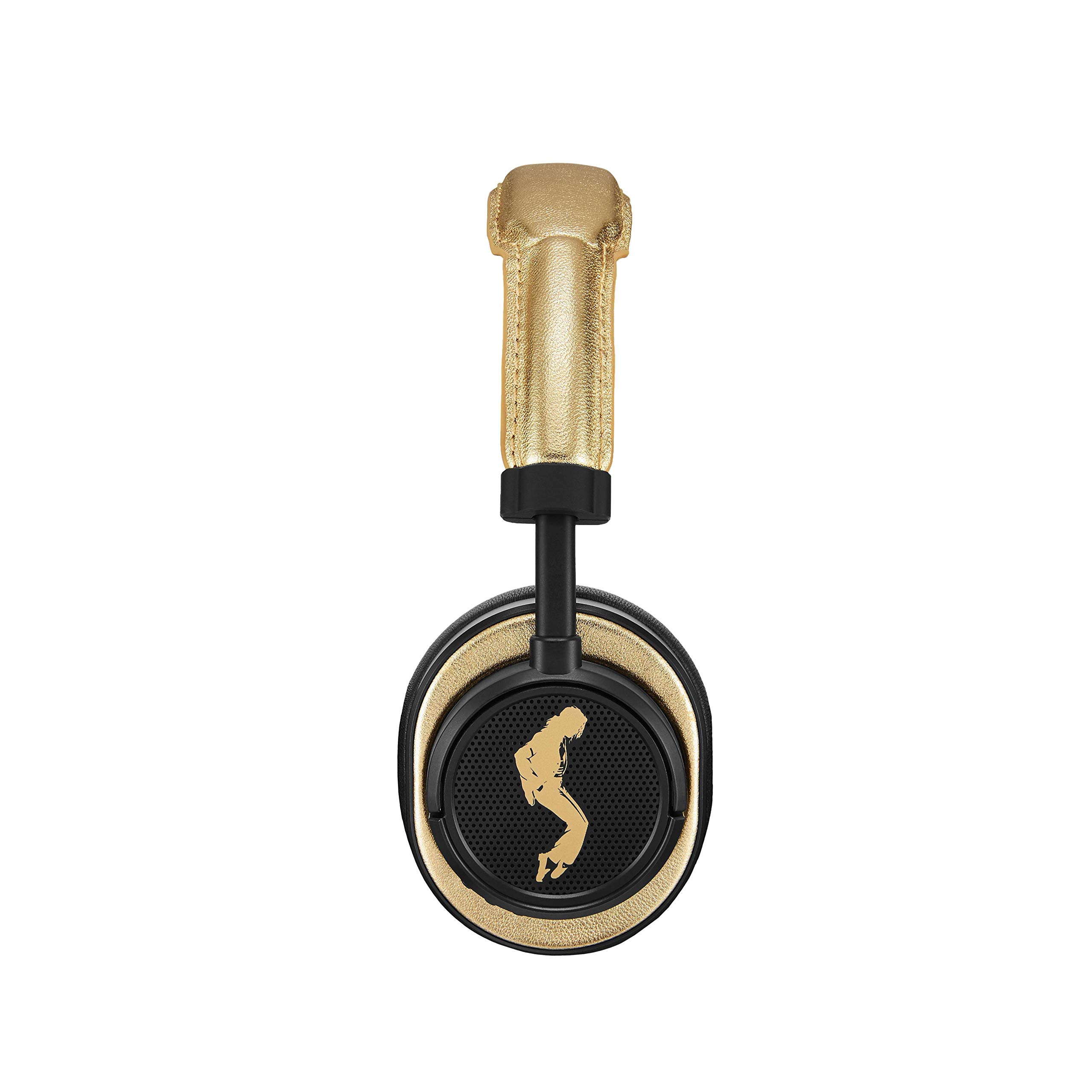 Master & Dynamic MW50+ Wireless Bluetooth Headphones with 40mm Beryllium Driver - 2-in-1 Convertible Over-Ear to On-Ear Design - Michael Jackson Limited Edition (Black/Gold) - Perfect for Travel, Workouts & Music Lovers