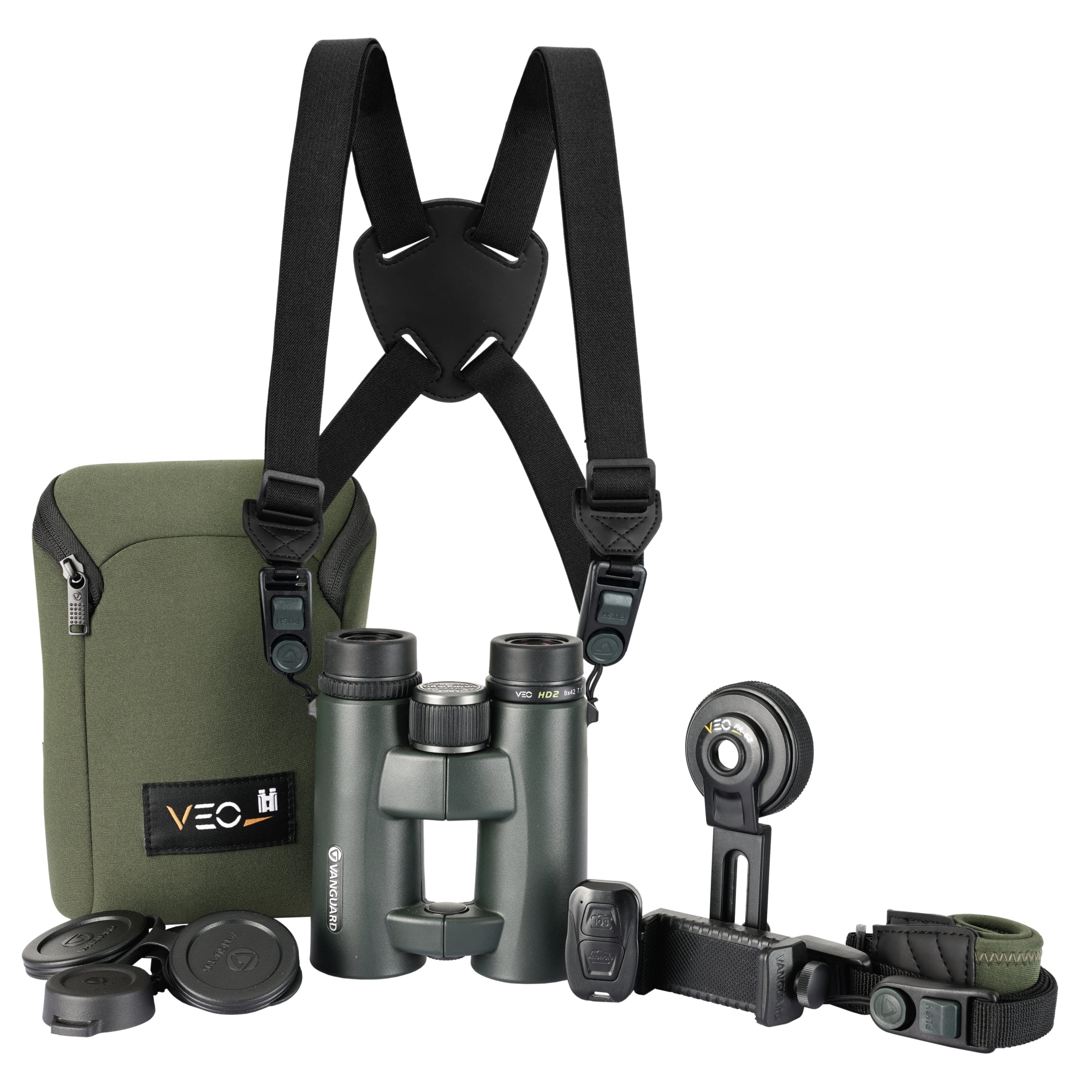 VEO HD2 8420 8x42 Binoculars with HOYA ED Glass - High Definition Optics for Bird Watching, Hunting & Travel - Includes Carrying Case & Lifetime Warranty