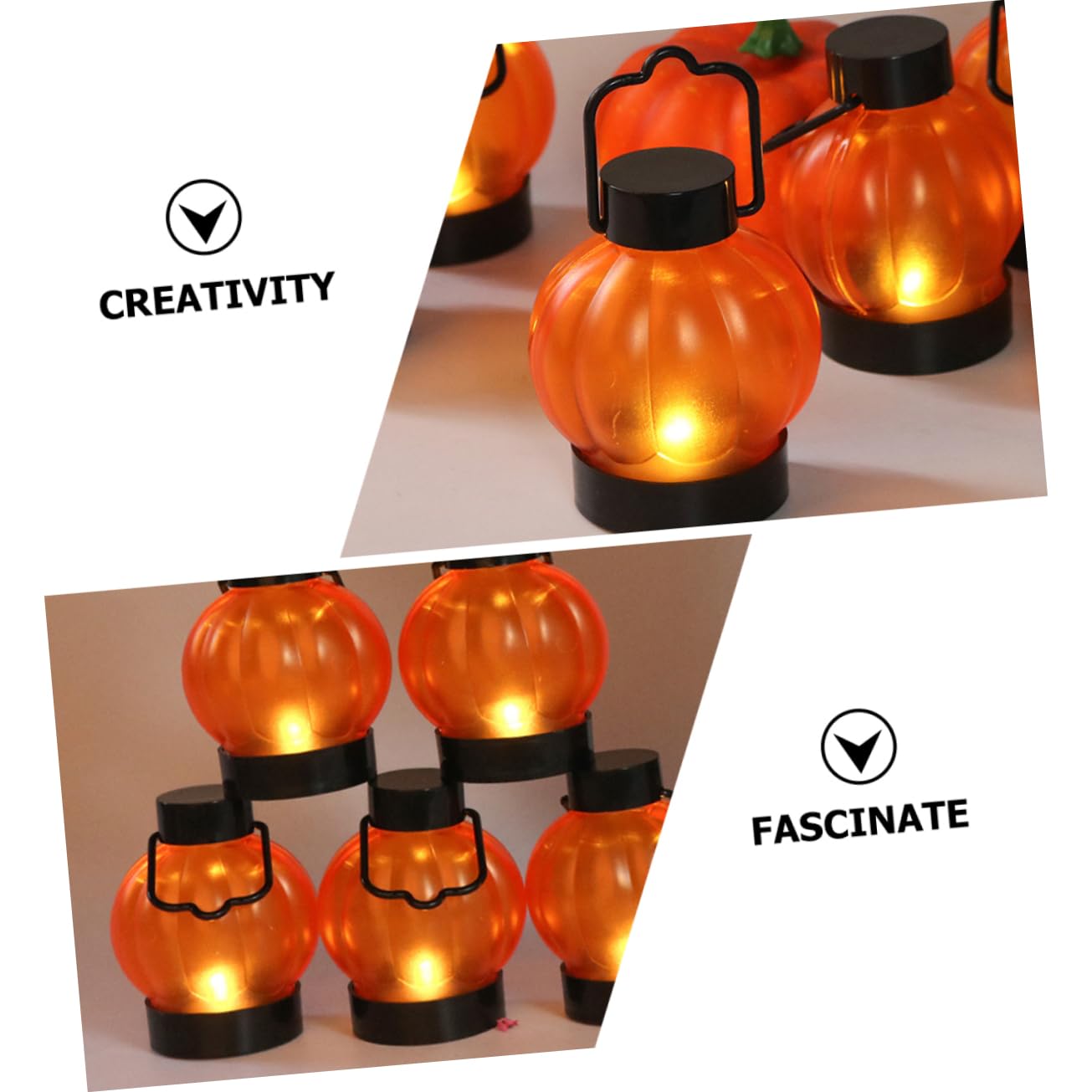 4 Sets Flameless LED Tealight Candles - Halloween & Thanksgiving Decor