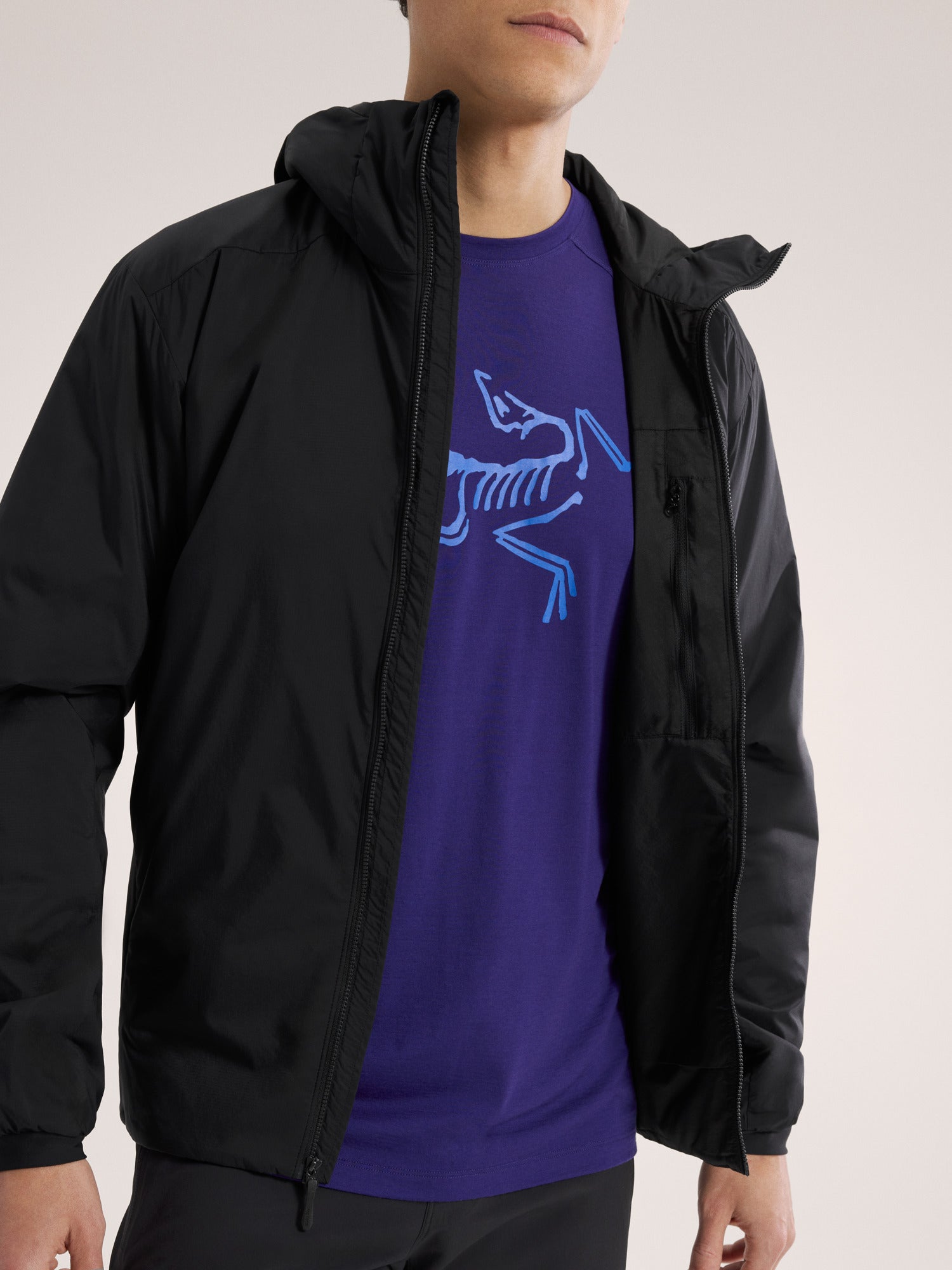 Atom Hoody Men's Lightweight Water-Resistant Hooded Jacket - Perfect for Outdoor Activities, Hiking & Casual Wear