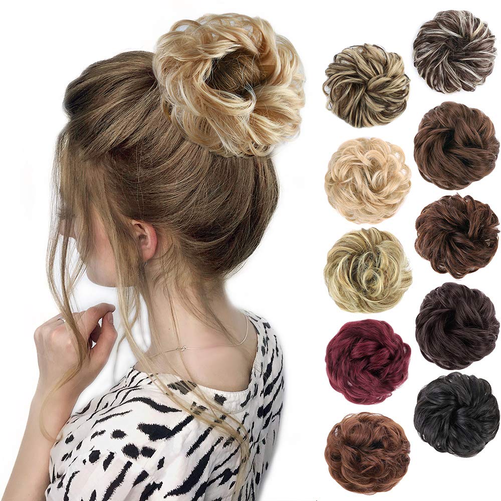 Curly Synthetic Messy Hair Bun Hair Scrunchies Extension - Perfect for Messy Bun Hairstyles, Ponytail Accessories & Everyday Hair Styling
