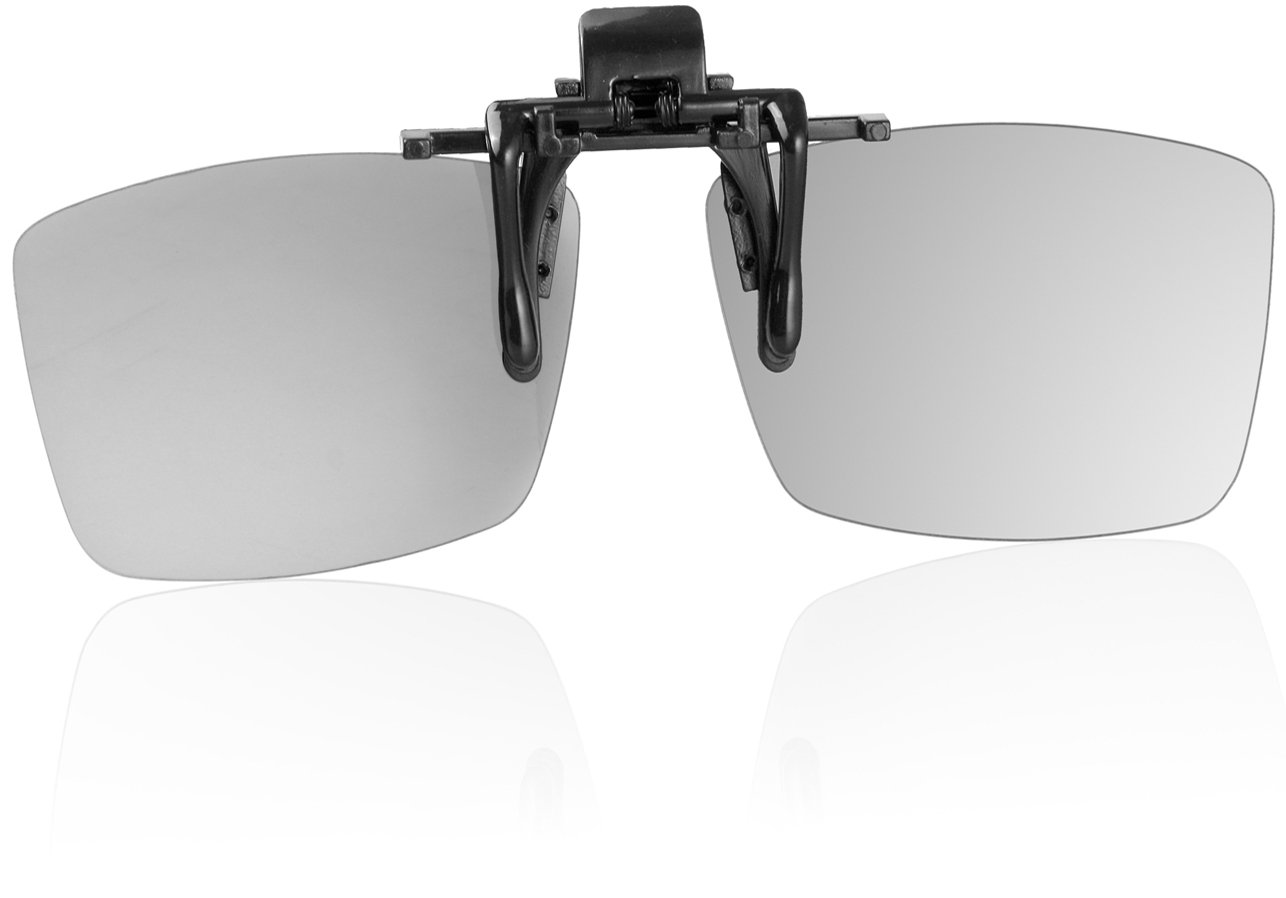 2D Glasses CLIP-ON 4 Pack - Convert 3D Movies to 2D for Passive 3D TVs (LG, Sony, Vizio) & RealD Theaters | Comfortable Clip-On Design for Home Cinema & Movie Theaters