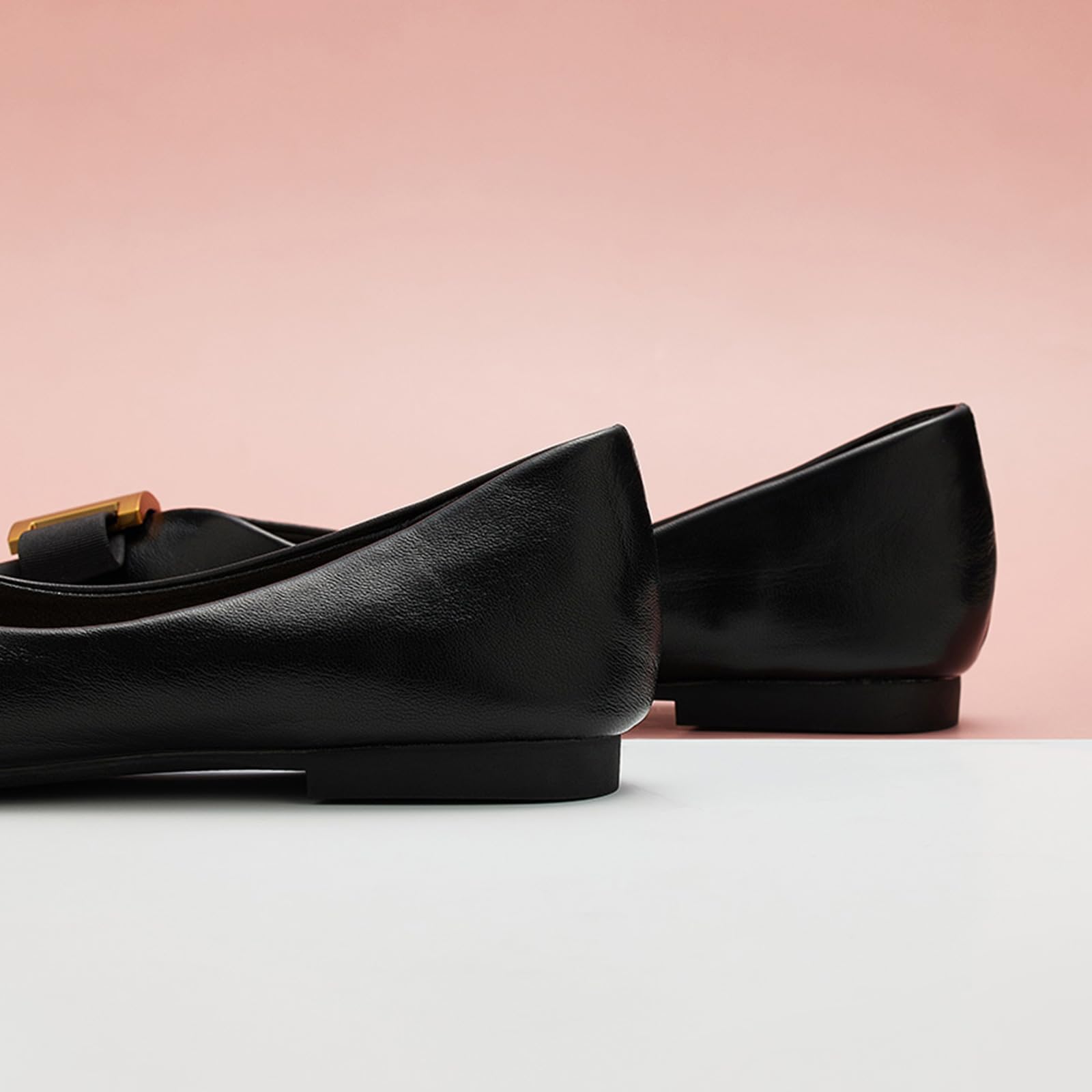 C.Paravano Women's Leather Pointed Toe Ballet Flats - Slip On Dressy Comfortable Shoes for Work, Office & Casual Outfits | Elegant Women's Flats for Everyday Wear