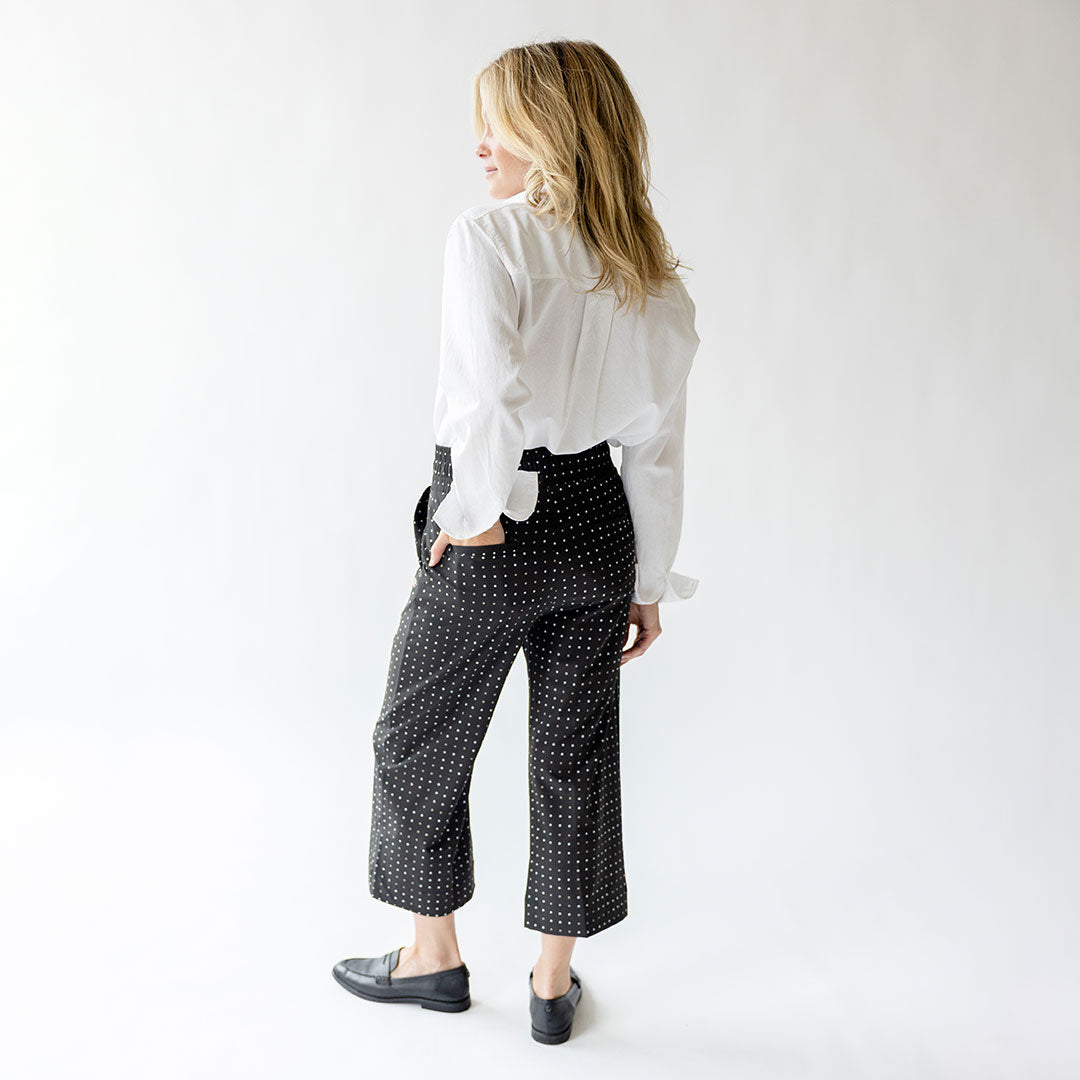 Audrey Wide Leg Pants with Polka Dot Print - Stylish High Waisted Palazzo Pants for Women | Perfect for Office, Casual Outings & Special Occasions
