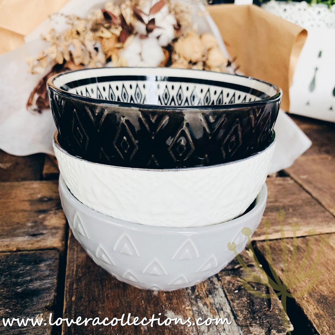 Bohemian Embossed Dinnerware Set - 50% Off + Buy 1 Get 1 Free - Perfect for Boho Chic Dining, Wedding Registry & Home Decor