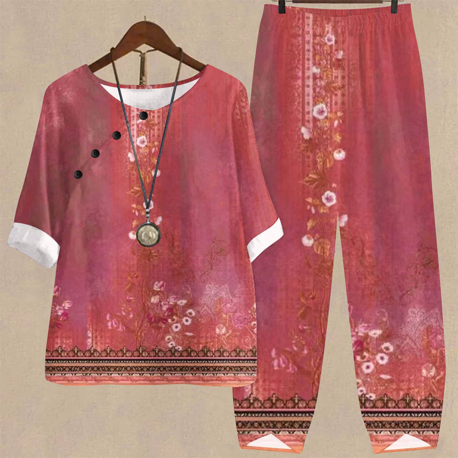Oelaio Women's Summer Vacation Outfits - Satin 2 Piece Sets, Sexy Sweatsuits for Beach, Travel & Casual Wear | Women's Clothing for Vacation & Summer Style