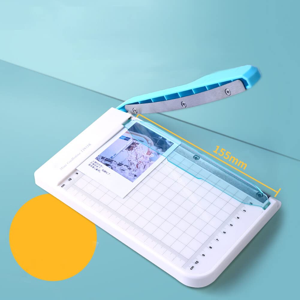 Small Paper Cutter - Mini Manual Photo Trimmer for Craft Paper, Labels, Cards & Scrapbooking | Perfect for DIY Projects, Card Making & Photo Albums