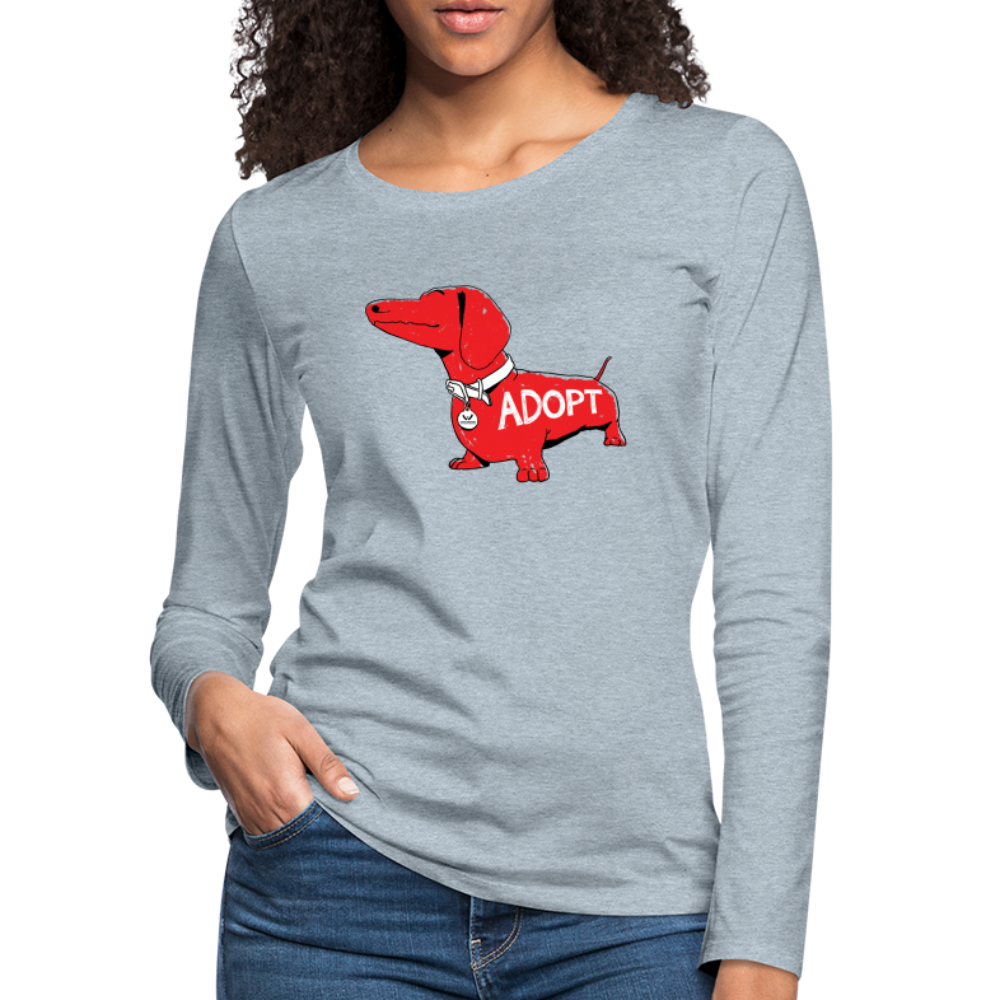 Premium Long Sleeve T-Shirt with Contoured Fit - Big Red Dog Graphic - Comfortable Casual Wear for Men & Women - Perfect for Outdoor Activities, Work & Everyday Use