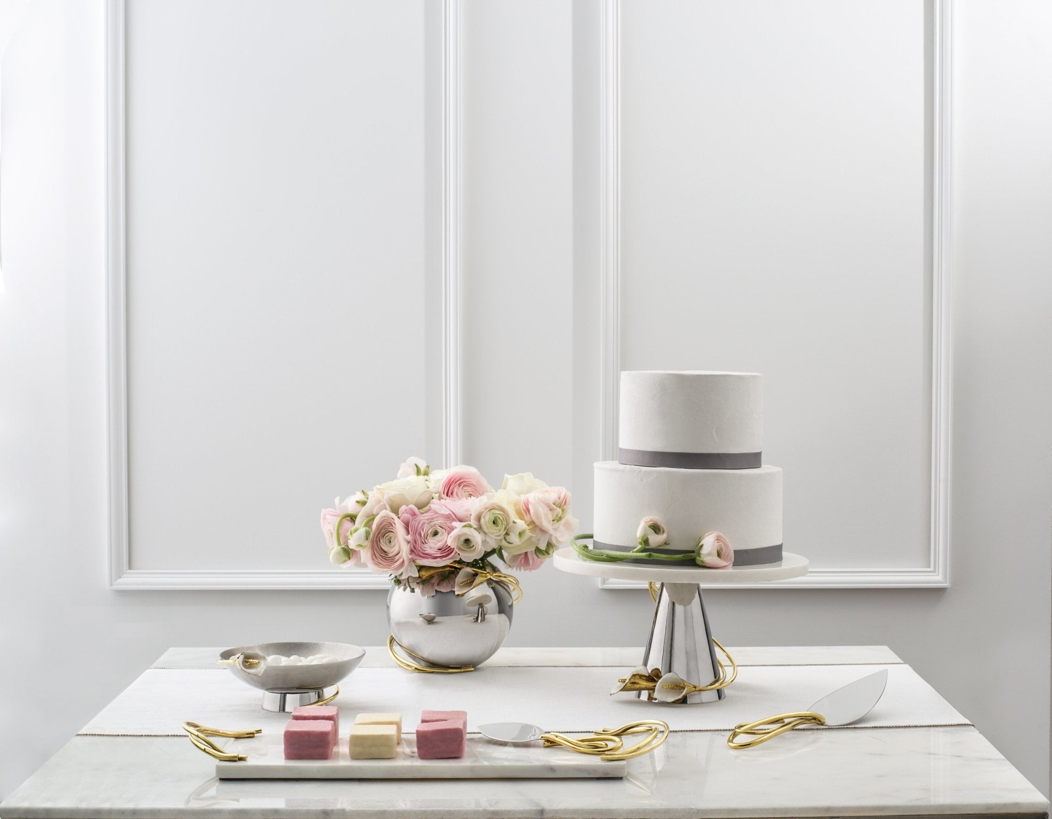 Elegant Calla Lily Rose Bowl Vase for Wedding Centerpieces, Home Decor & Floral Arrangements - Perfect for Dining Table, Living Room & Special Events