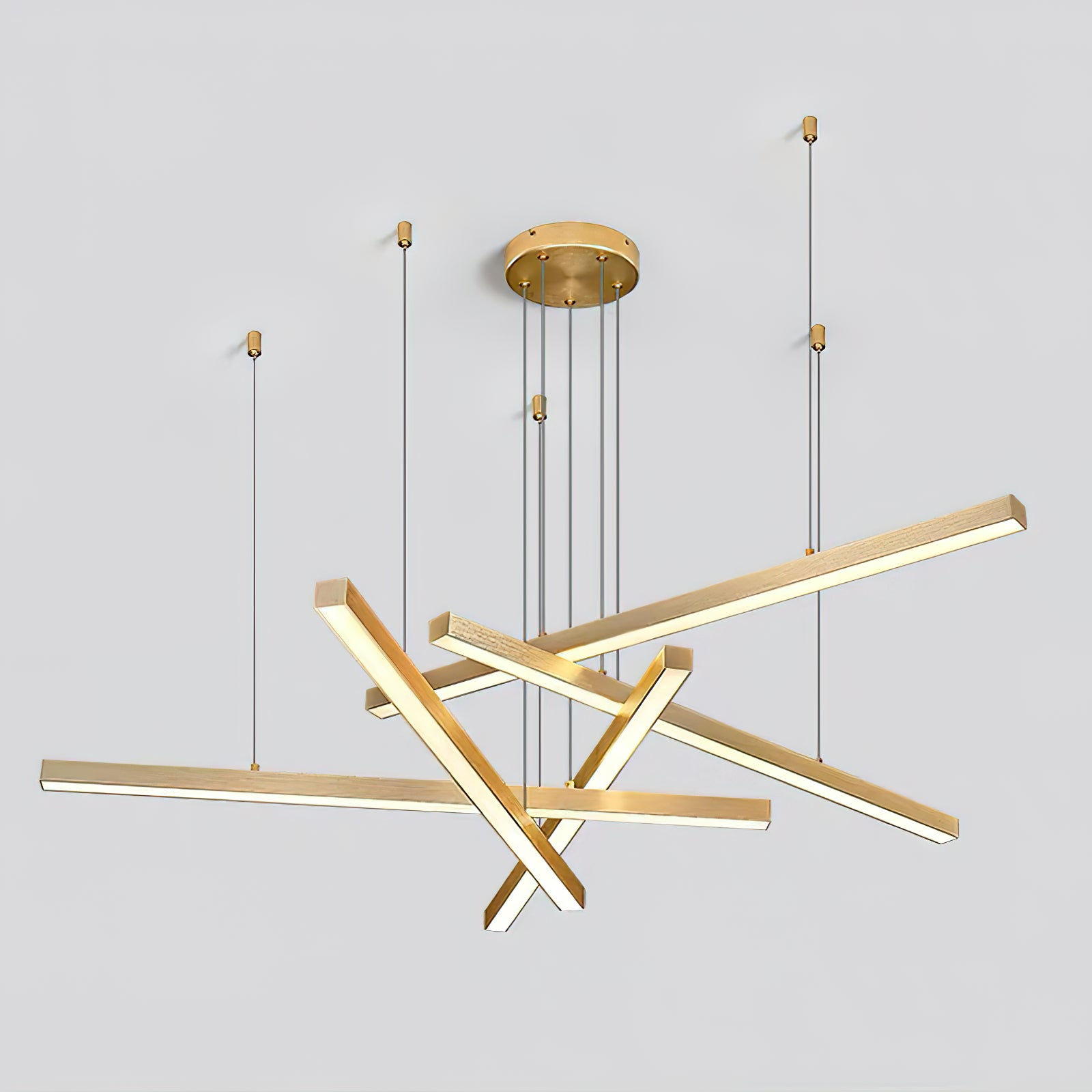 Modern Long Strip LED Chandelier - Dimmable Crystal Ceiling Light Fixture for Dining Room, Living Room & Bedroom | Energy-Efficient Contemporary Lighting for Home Decor