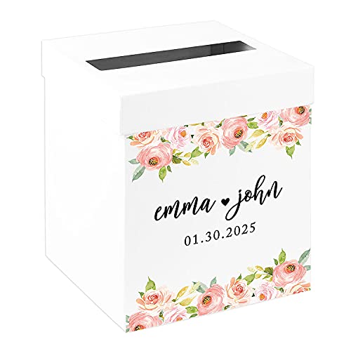 Peach Pink Watercolor Florals