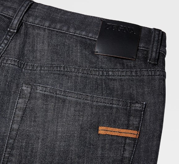 ZEGNA Premium Black Jeans for Men - Slim Fit Stretch Denim Pants | Comfortable & Stylish for Casual Wear, Office, and Night Out