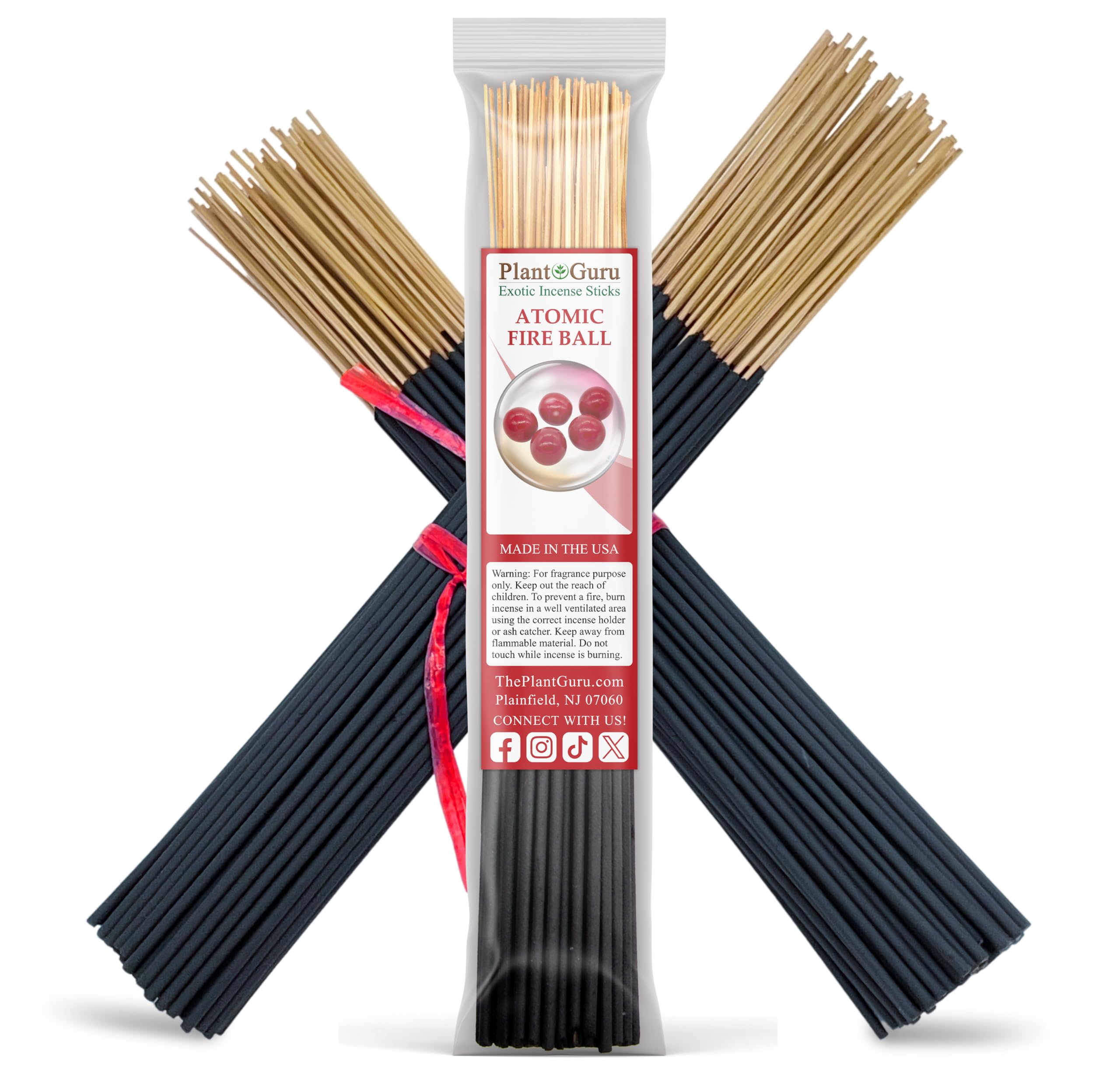 Atomic Fireball Incense Sticks 11 Inch - 85-100 Sticks Bundle | Long-Lasting 45-60 Minute Burn | Smooth & Clean Fragrance for Meditation, Yoga, and Home Relaxation