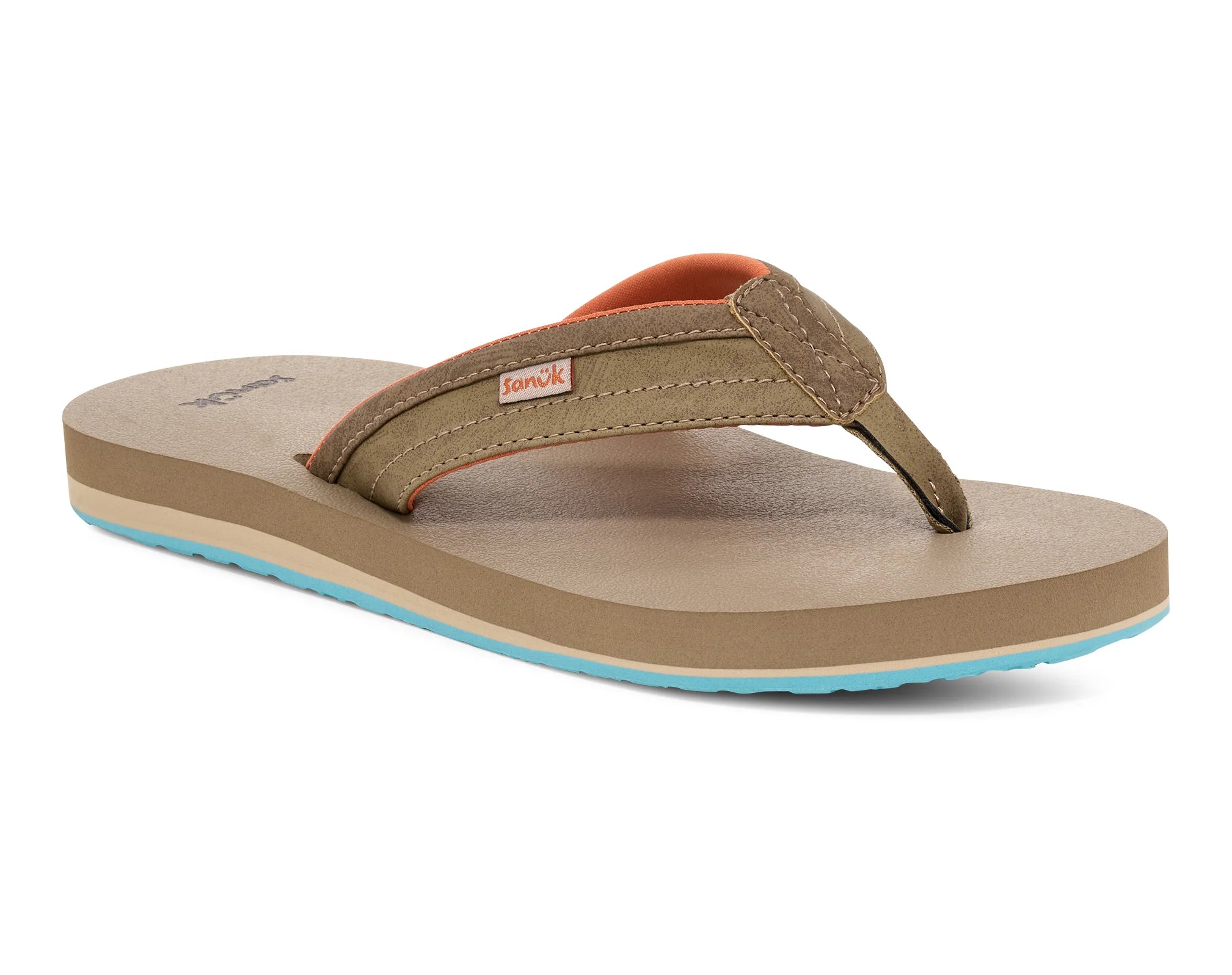Sanuk Men's Ziggy Sandals - Comfortable & Stylish Tan Multi Color Outdoor Slides for Beach, Pool & Casual Wear