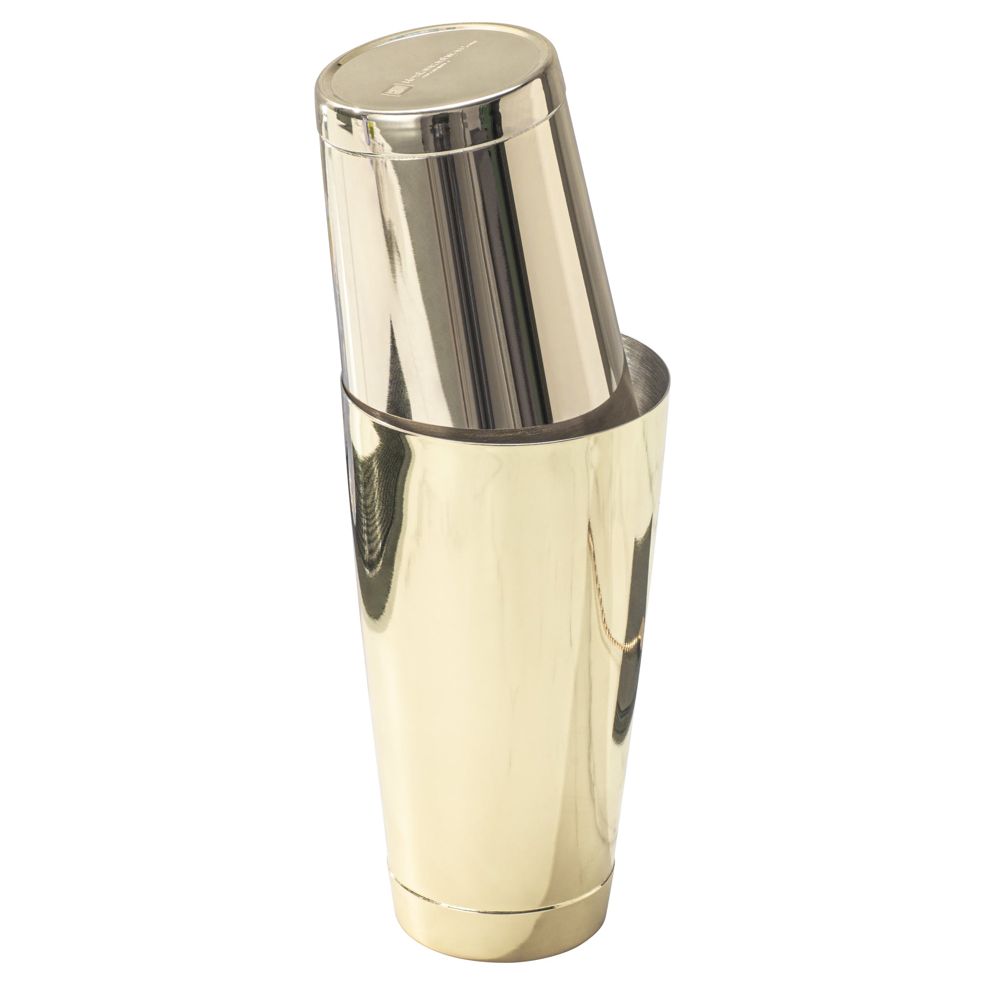 Premium 24 oz Gold Plated Stainless Steel Cocktail Shaker - Weighted Bar Mixing Tin (3.5