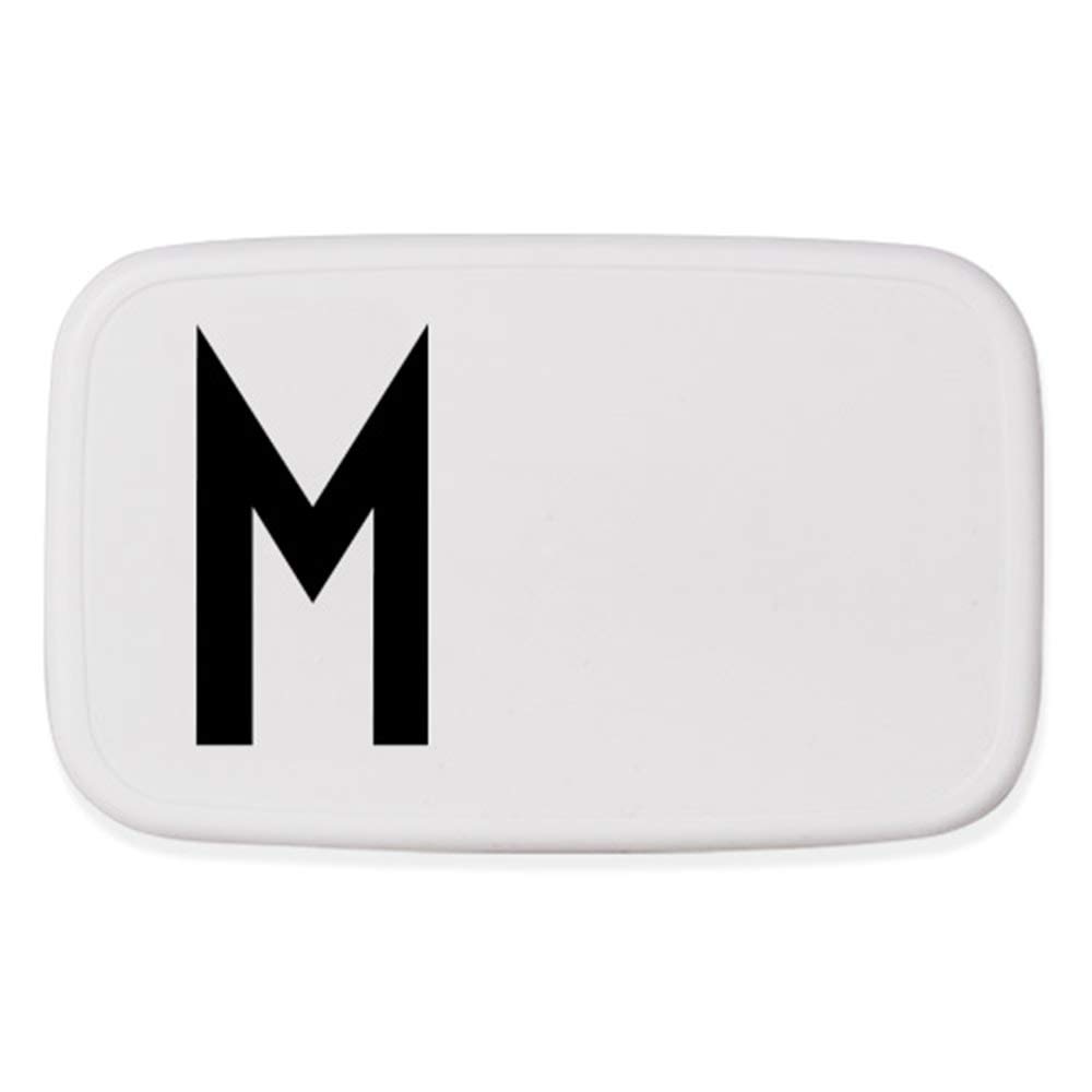 Design Letters A-Z Personal Lunch Box Container | Airtight Sandwich & Snack Box for Adults & Kids | Microwave & Dishwasher Safe Meal Prep | Perfect for School, Work, Travel & Picnics | White